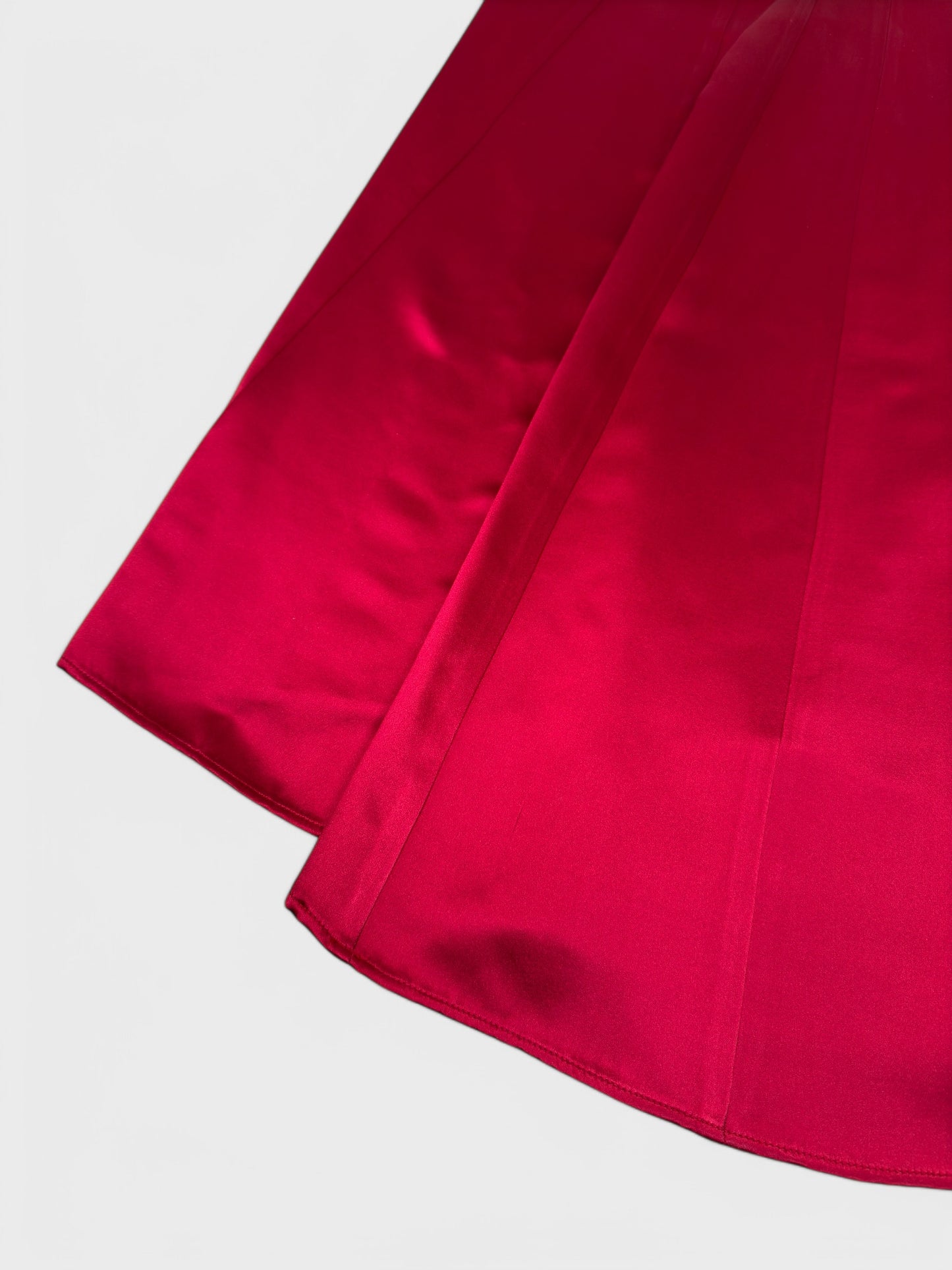 Blumarine Early 2000s Red Silk Maxi Skirt - Relova Archiva