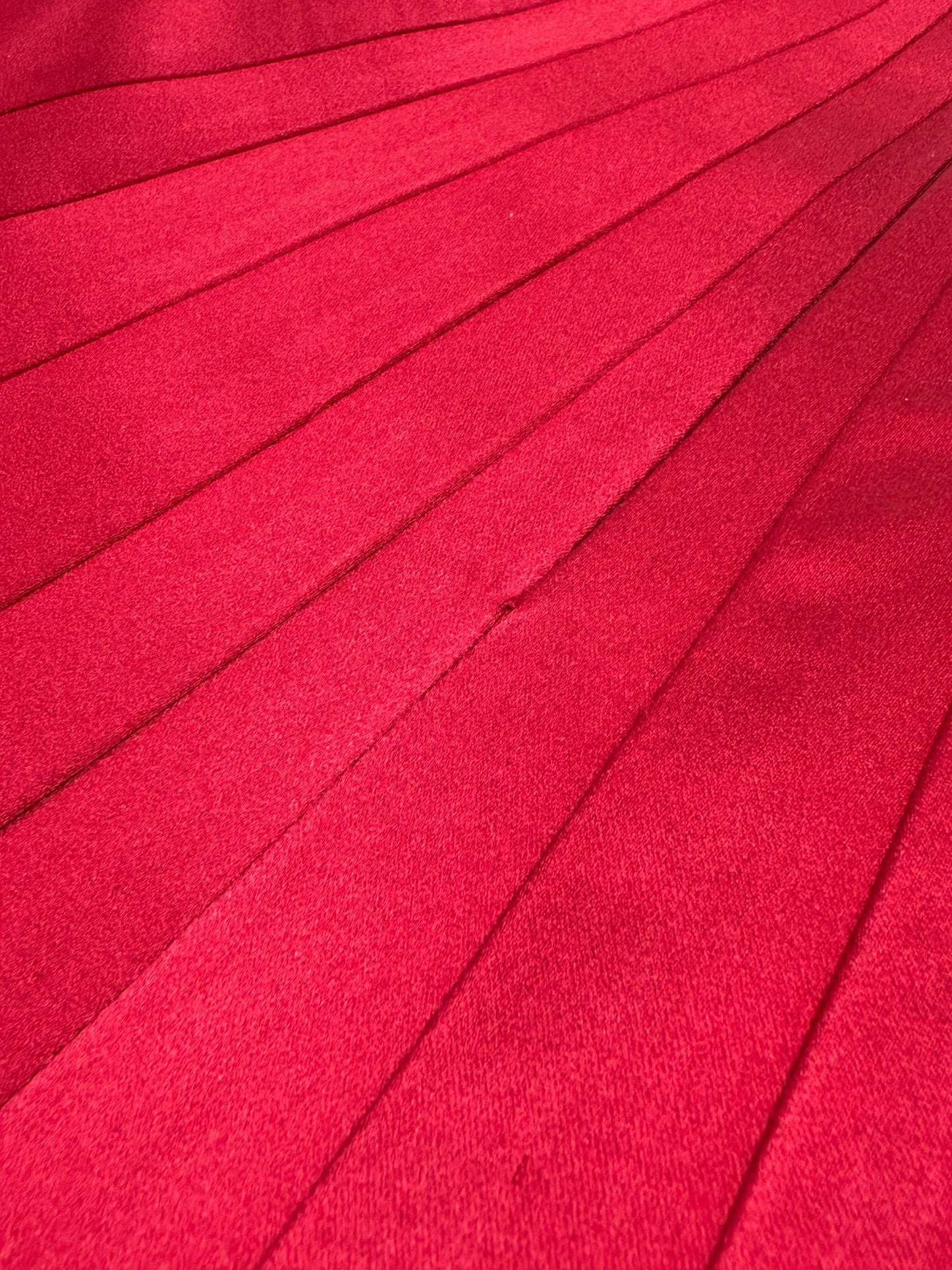 Blumarine Early 2000s Red Silk Maxi Skirt - Relova Archiva