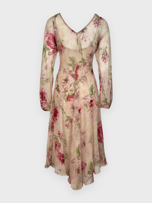 Blumarine FW 2002 Silk Floral Dress - Relova Archiva