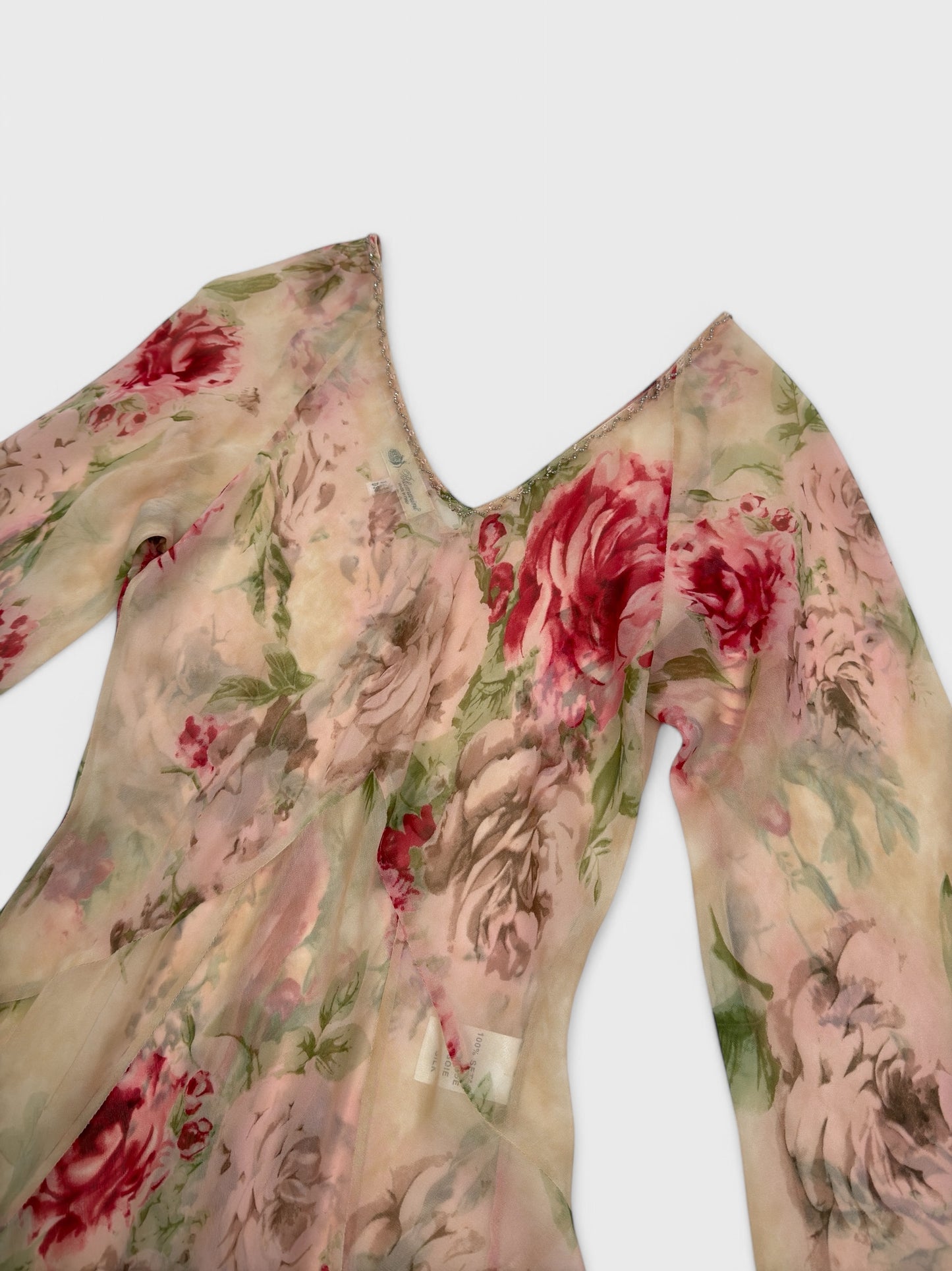 Blumarine FW 2002 Silk Floral Dress - Relova Archiva