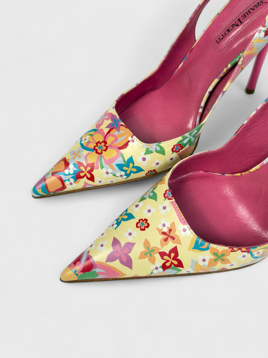 Cesare Paciotti Early 2000s Multicolor Décolleté Heels - Relova Archiva