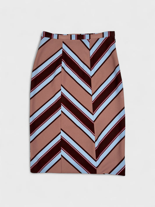 D&G by Dolce&Gabbana SS 1997 Geometric Pattern Pencil Skirt - Relova Archiva