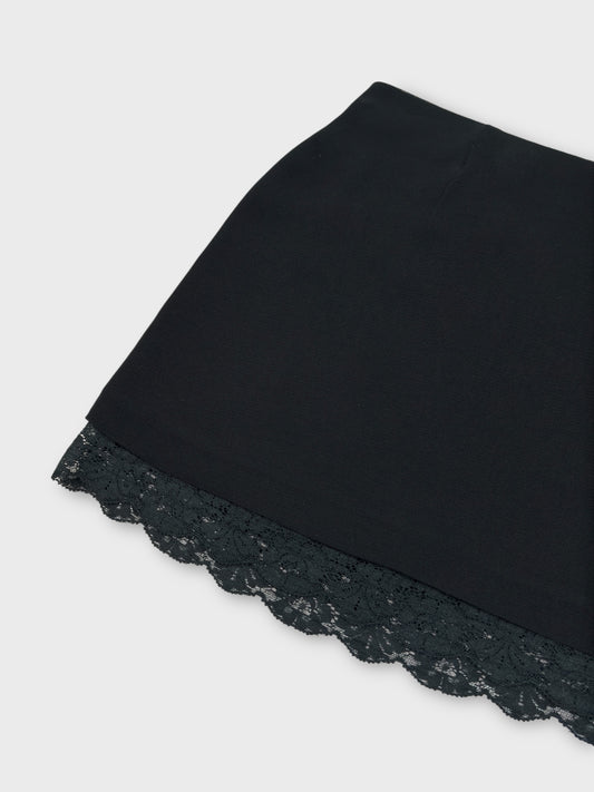 Dolce&Gabbana Early 90s Black Lace Mini Skirt - Relova Archiva
