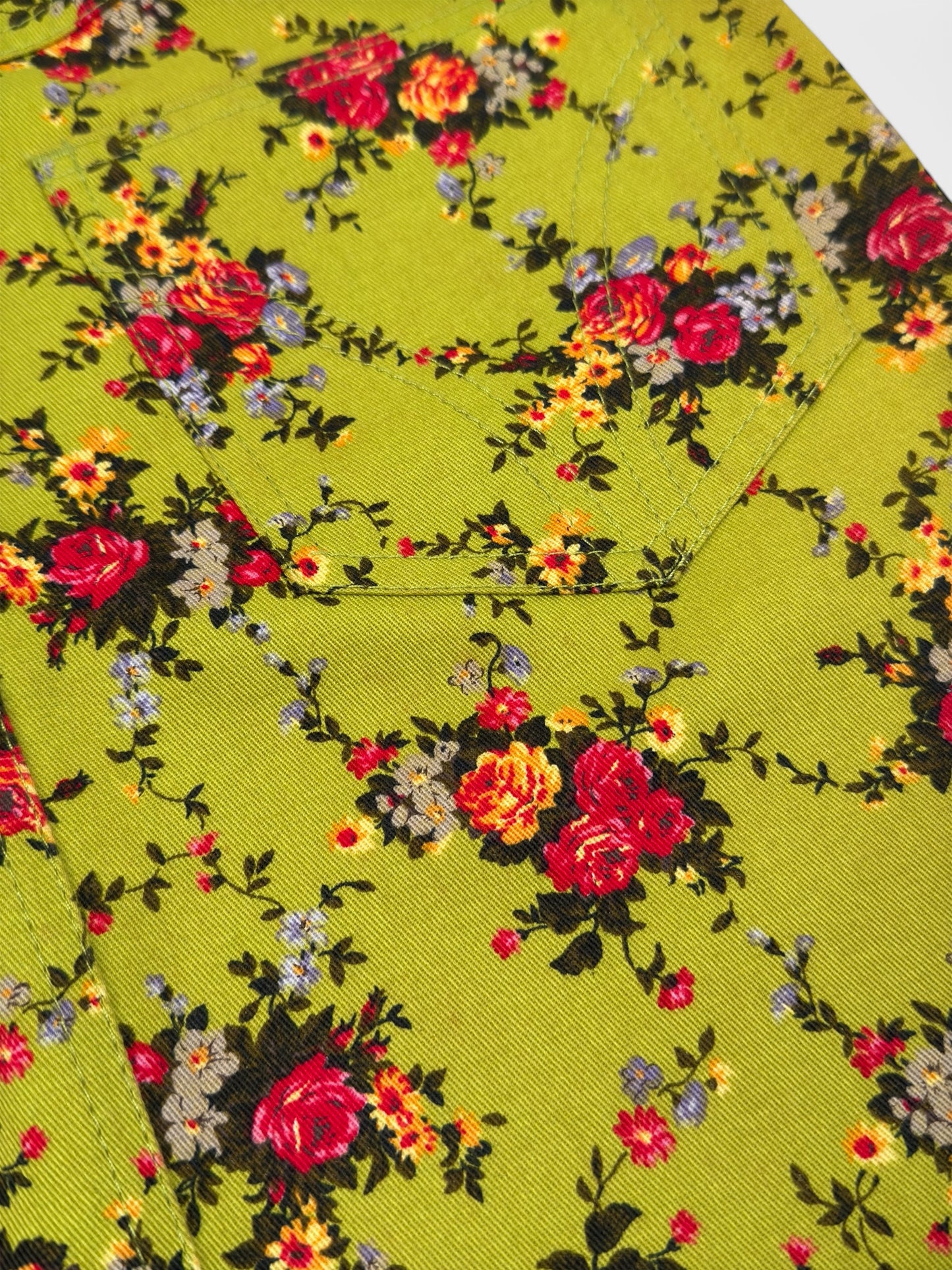D&G by Dolce&Gabbana FW 1999 Floral Print Faux Fur Midi Skirt - Relova Archiva