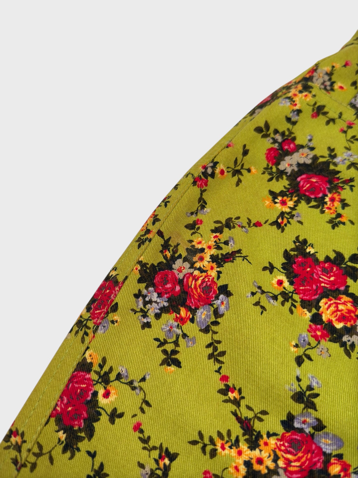 D&G by Dolce&Gabbana FW 1999 Floral Print Faux Fur Midi Skirt - Relova Archiva