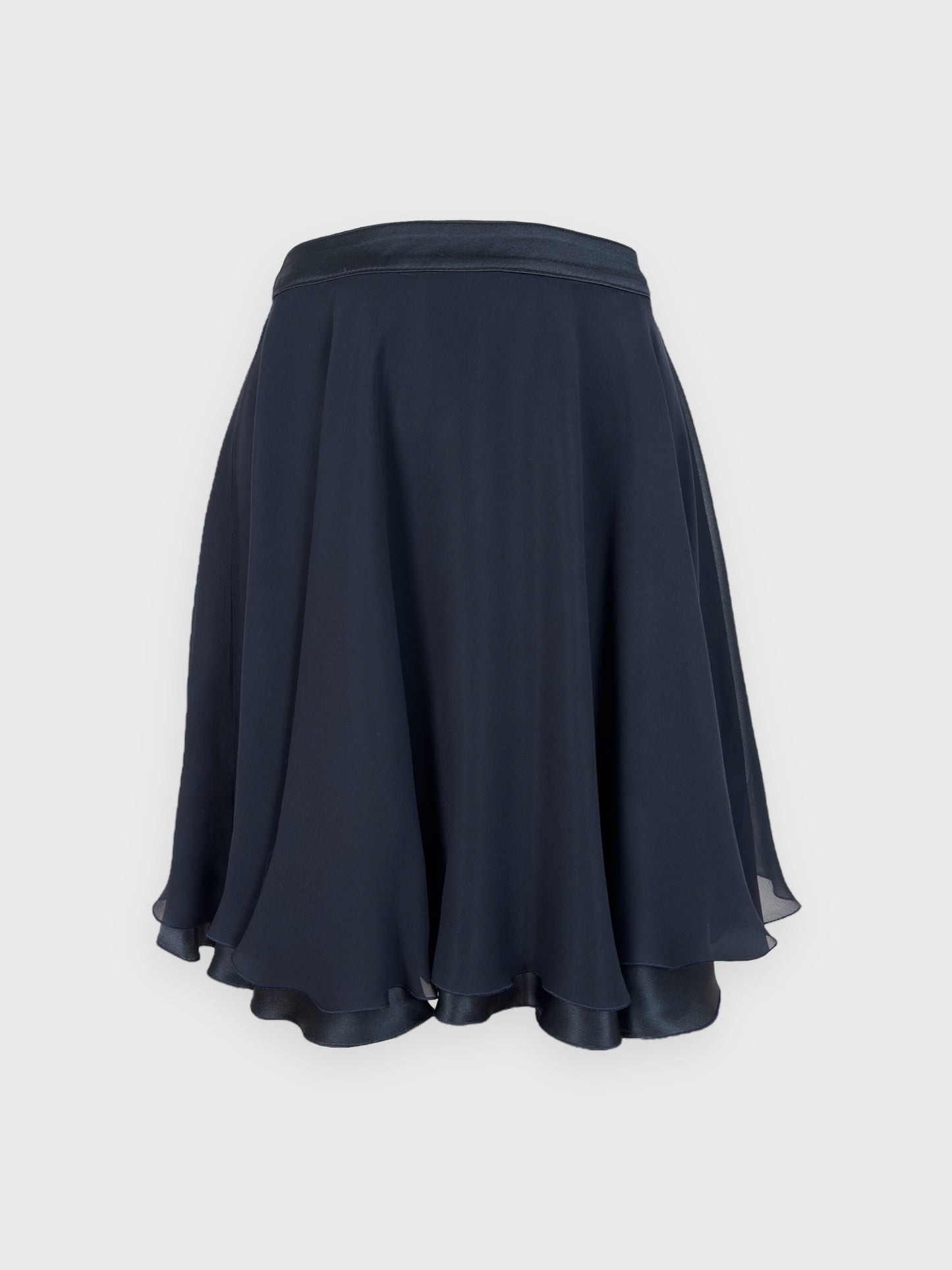 Gianni Versace SS 1995 Navy Blue Silk Skirt - Relova Archiva