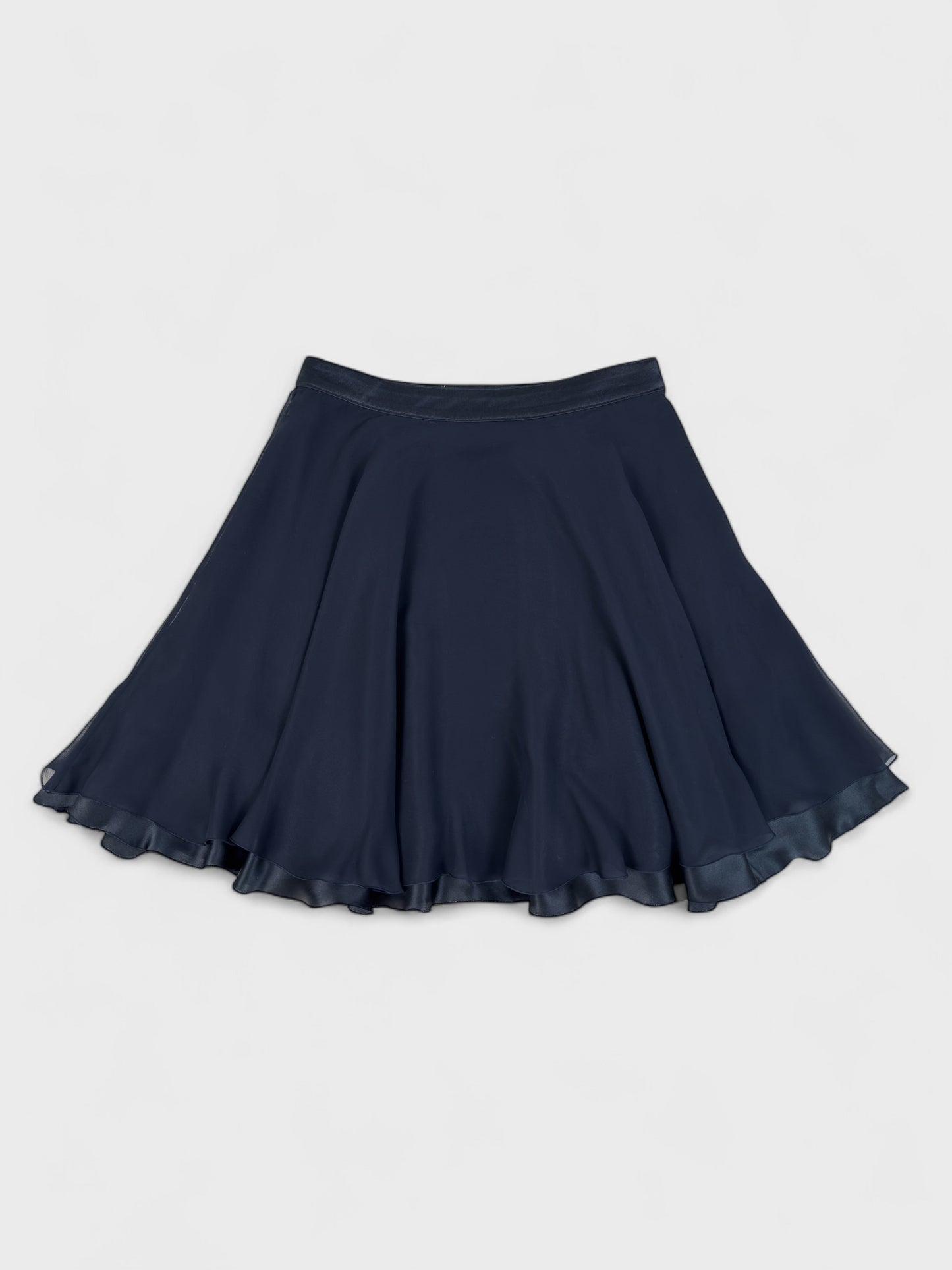 Gianni Versace SS 1995 Navy Blue Silk Skirt - Relova Archiva