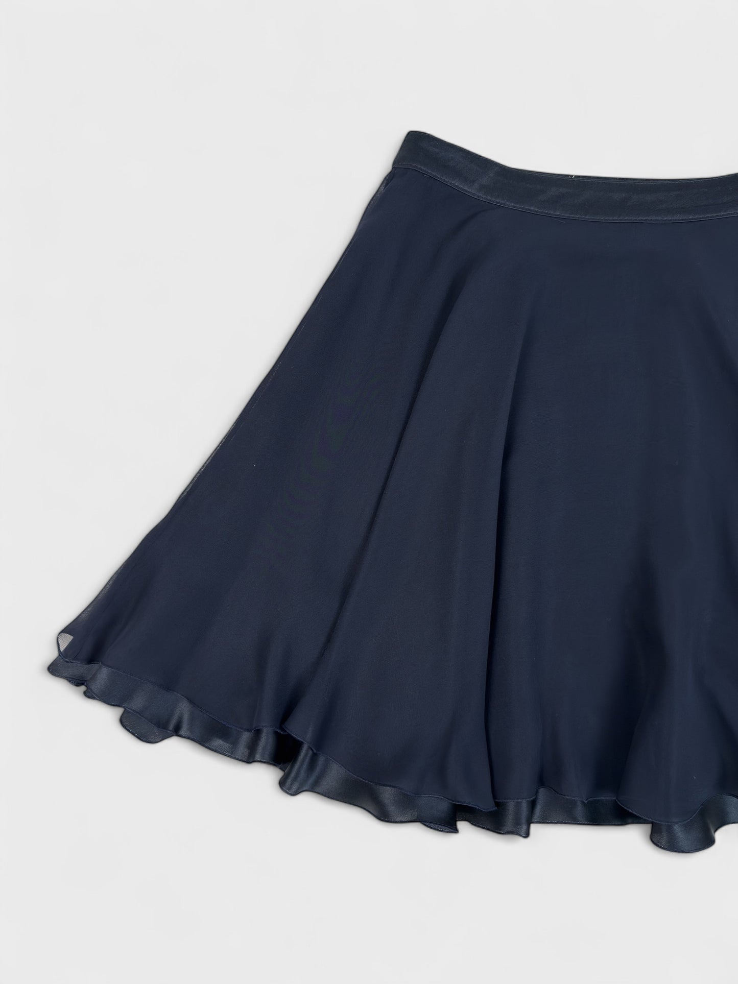 Gianni Versace SS 1995 Navy Blue Silk Skirt - Relova Archiva