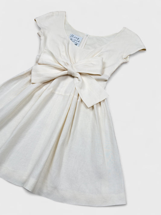 Moschino Cheap And Chic 1990s Linen Bow Dress - Relova Archiva