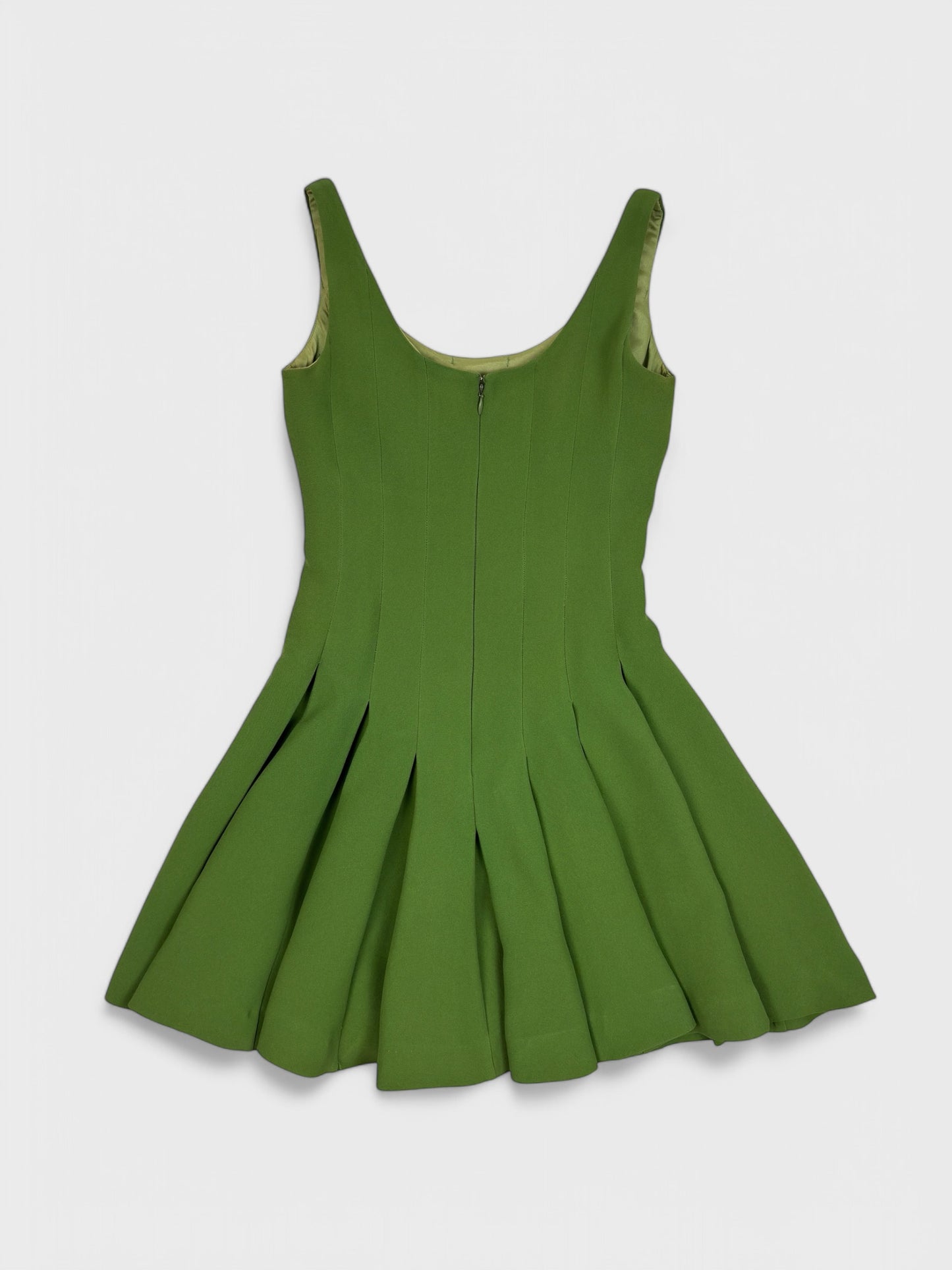 Moschino Cheap And Chic 90s Olive Green Mini Dress - Relova Archiva