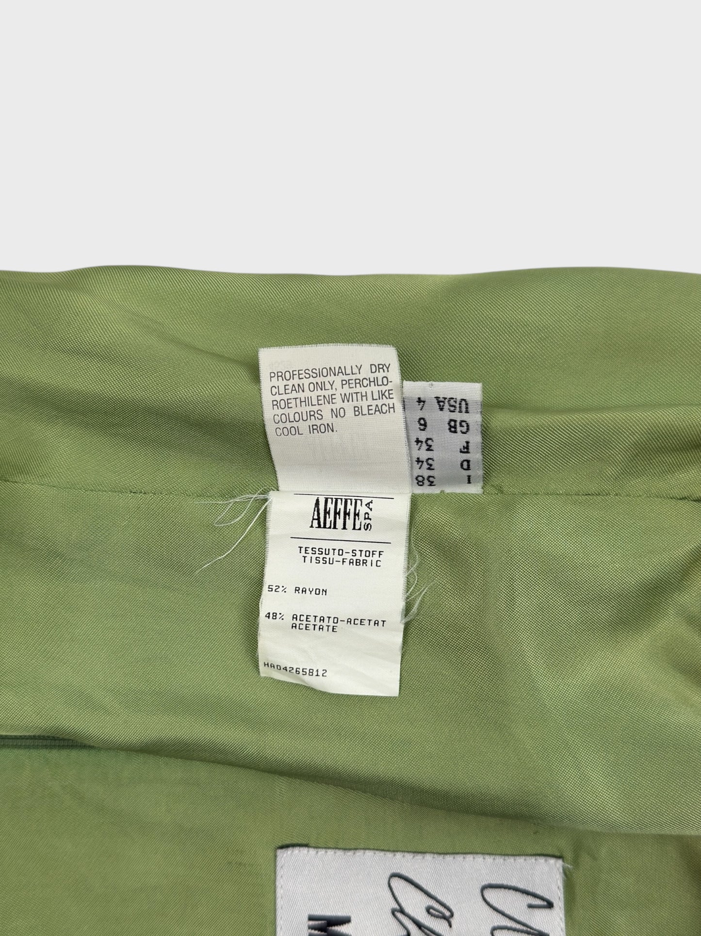Moschino Cheap And Chic 90s Olive Green Mini Dress - Relova Archiva