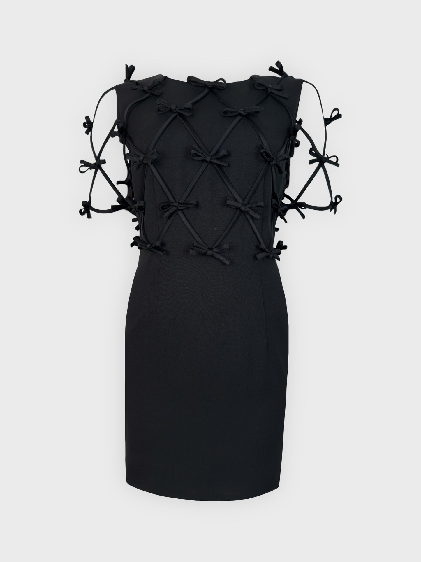 MOSCHINO Cheap And Chic 1990s Multi Bows Black Dress - Relova Archiva