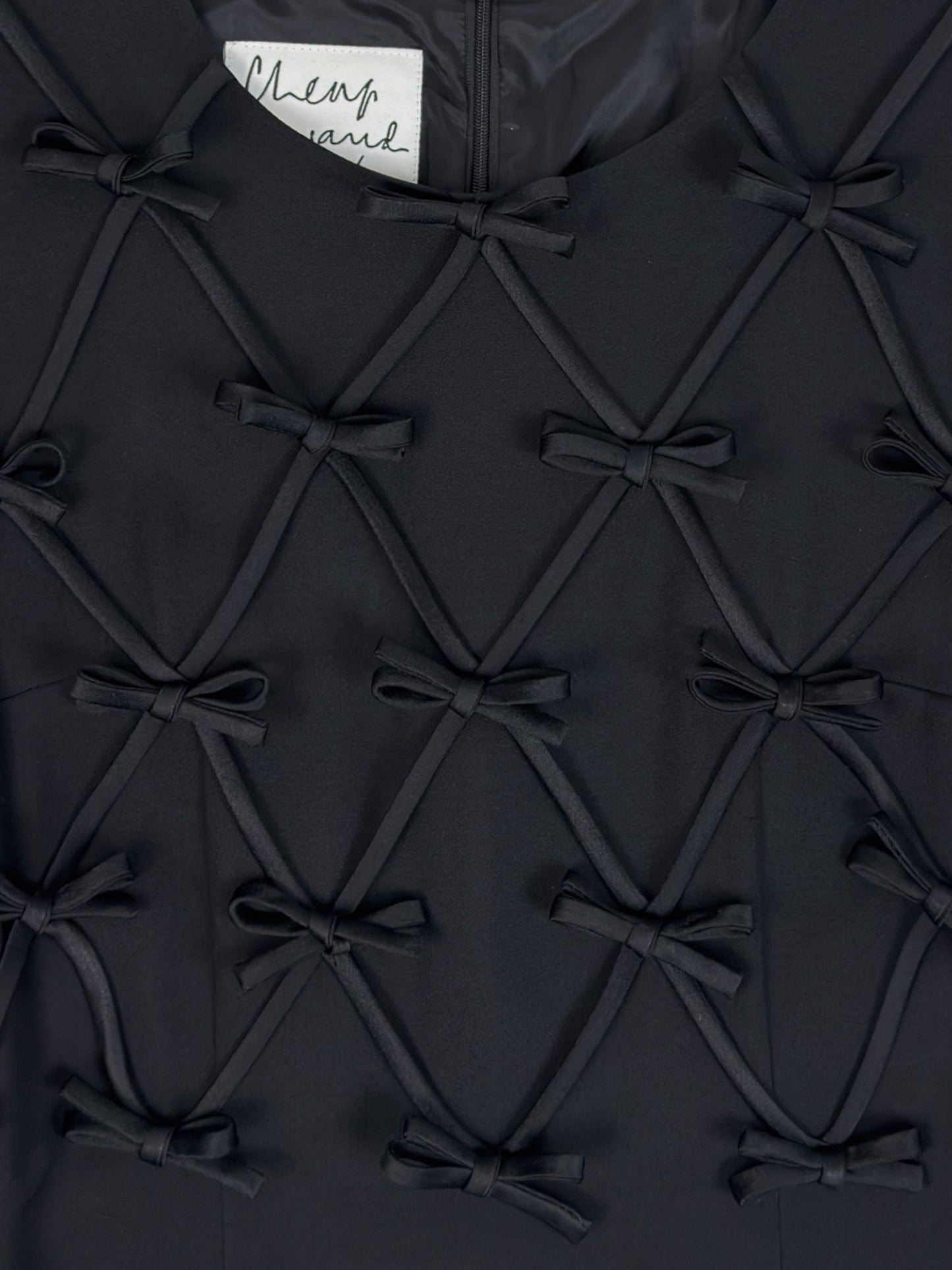MOSCHINO Cheap And Chic 1990s Multi Bows Black Dress - Relova Archiva