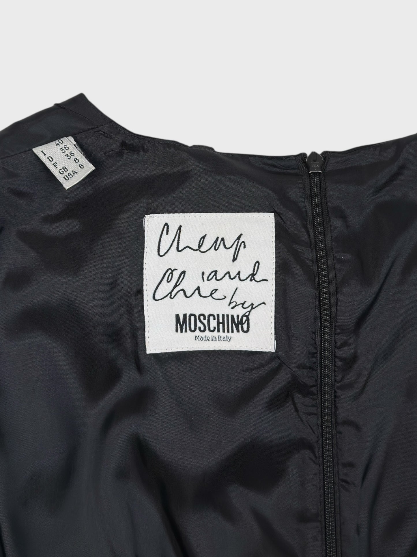 MOSCHINO Cheap And Chic 1990s Multi Bows Black Dress - Relova Archiva