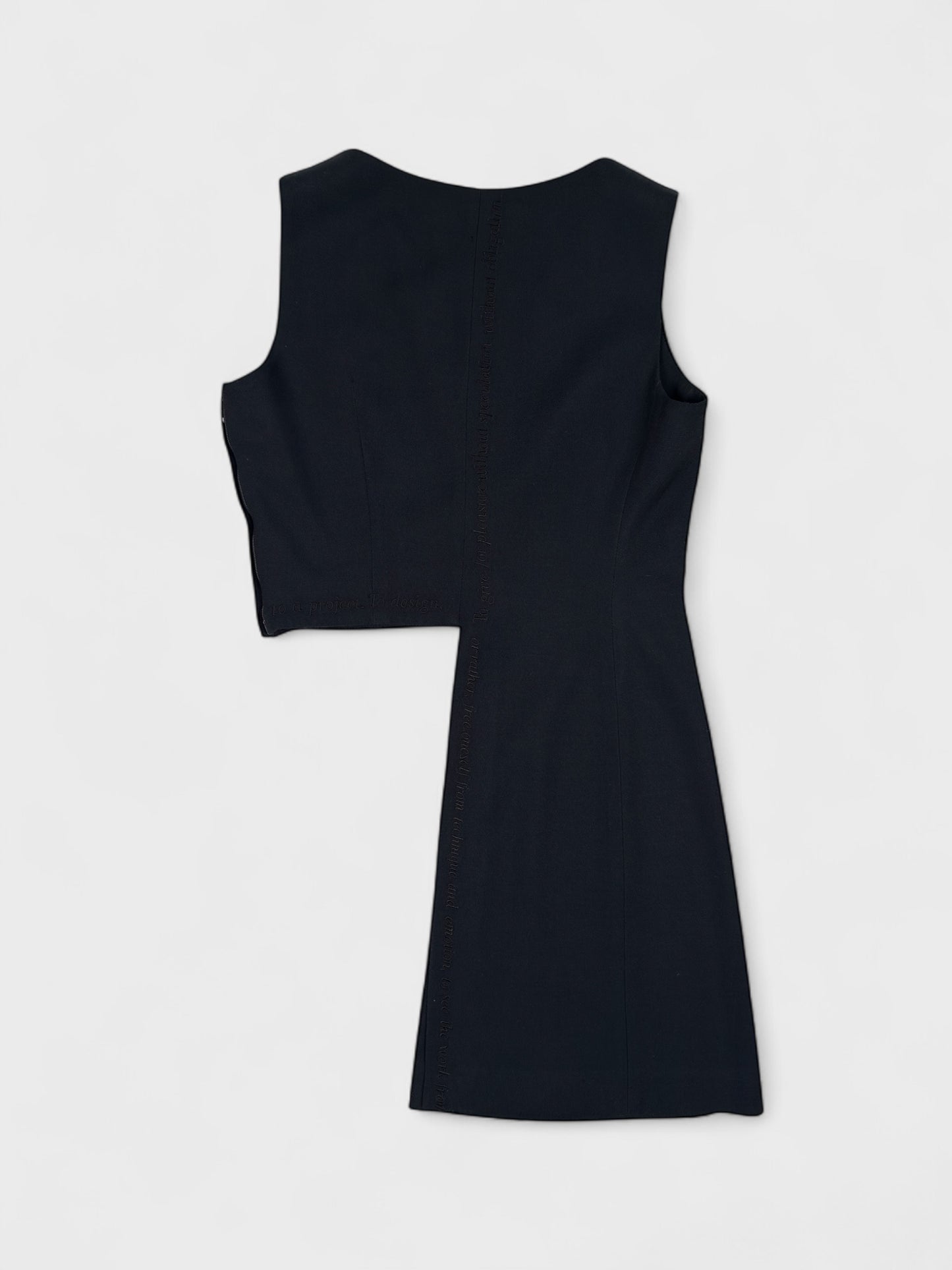 MOSCHINO Cheap And Chic SS 1997 Asymmetrical Black Coordinated Set - Relova Archiva