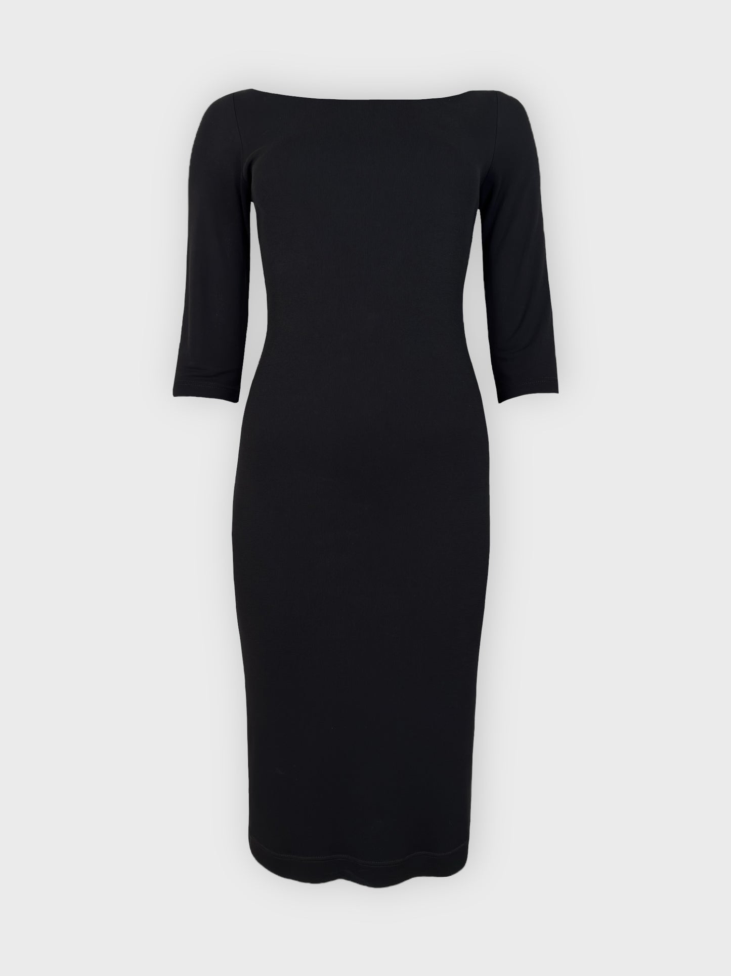 Versus by Gianni Versace 1990s Cut Out Leather Straps Black Midi Dress - Relova Archiva