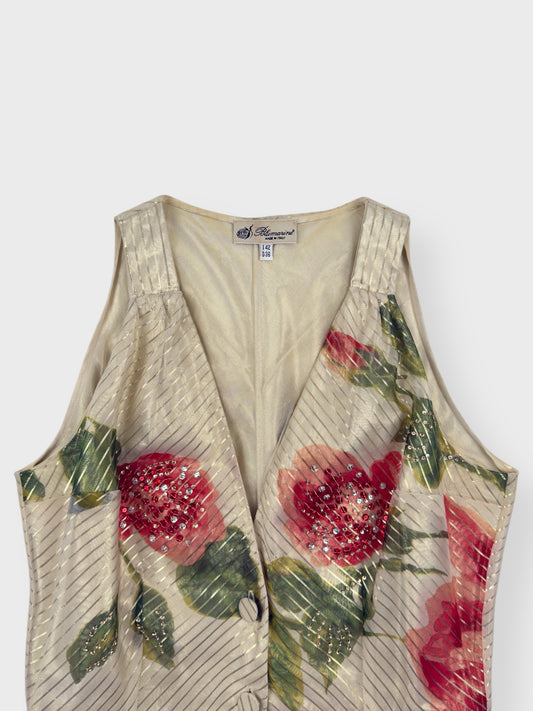 Blumarine SS 2001 Beaded Floral Dress - Relova Archiva