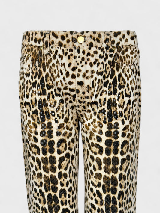 Roberto Cavalli 2000s Leopard Printed Jeans - Relova Archiva