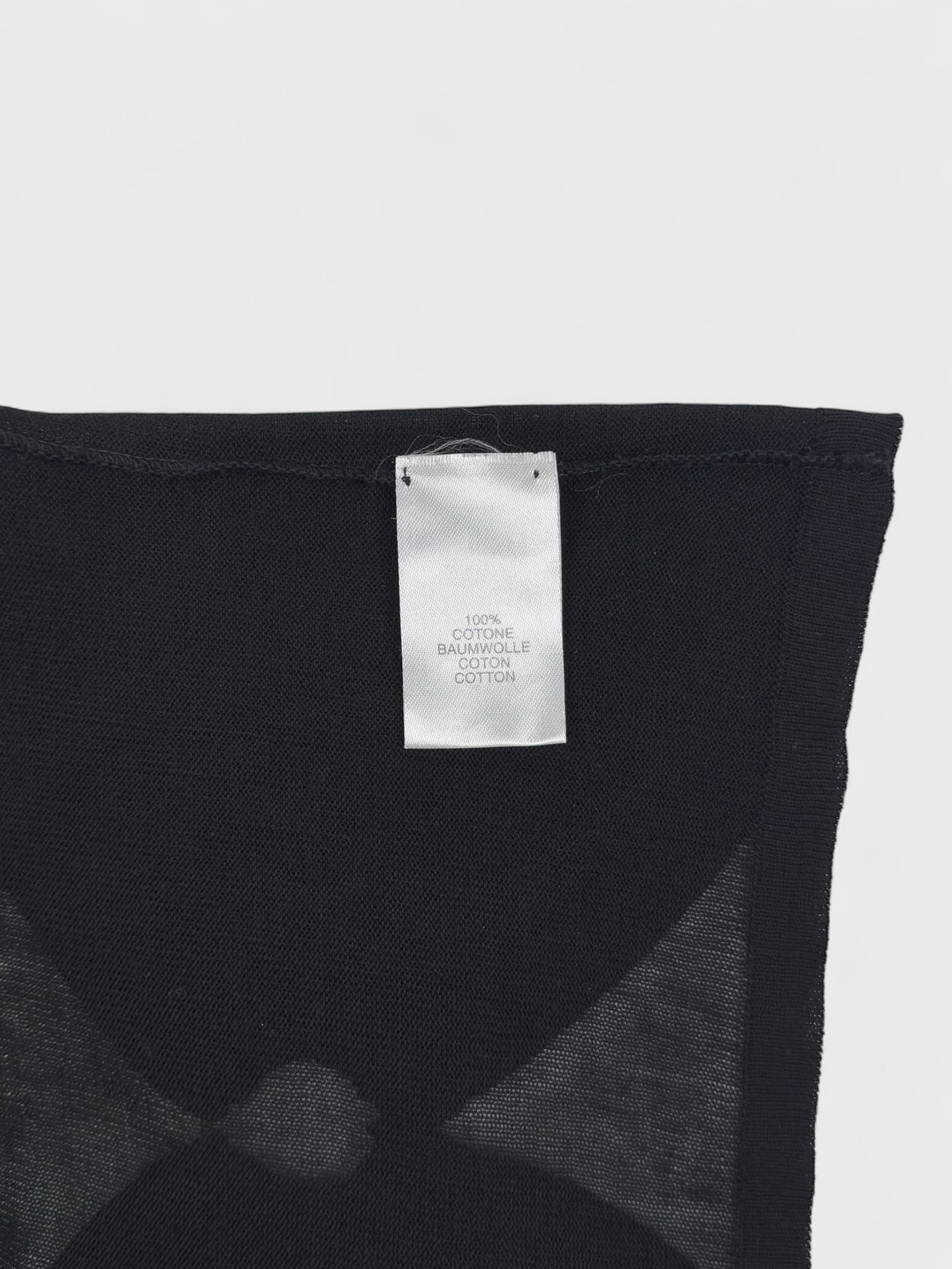 Blumarine 2000s Black Cotton Cut Out Rings Top - Relova Archiva