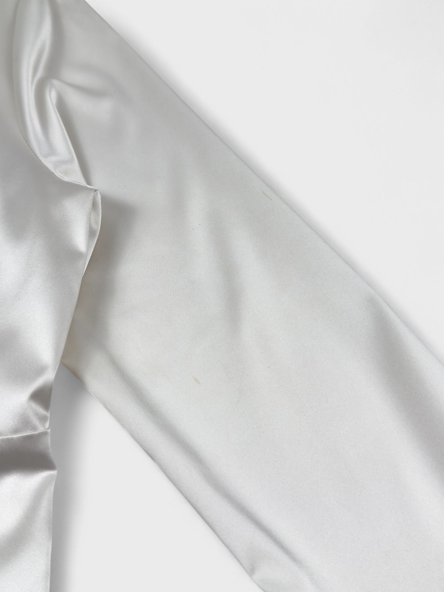 Blumarine 2000s White Satin Corset Shirt - Relova Archiva