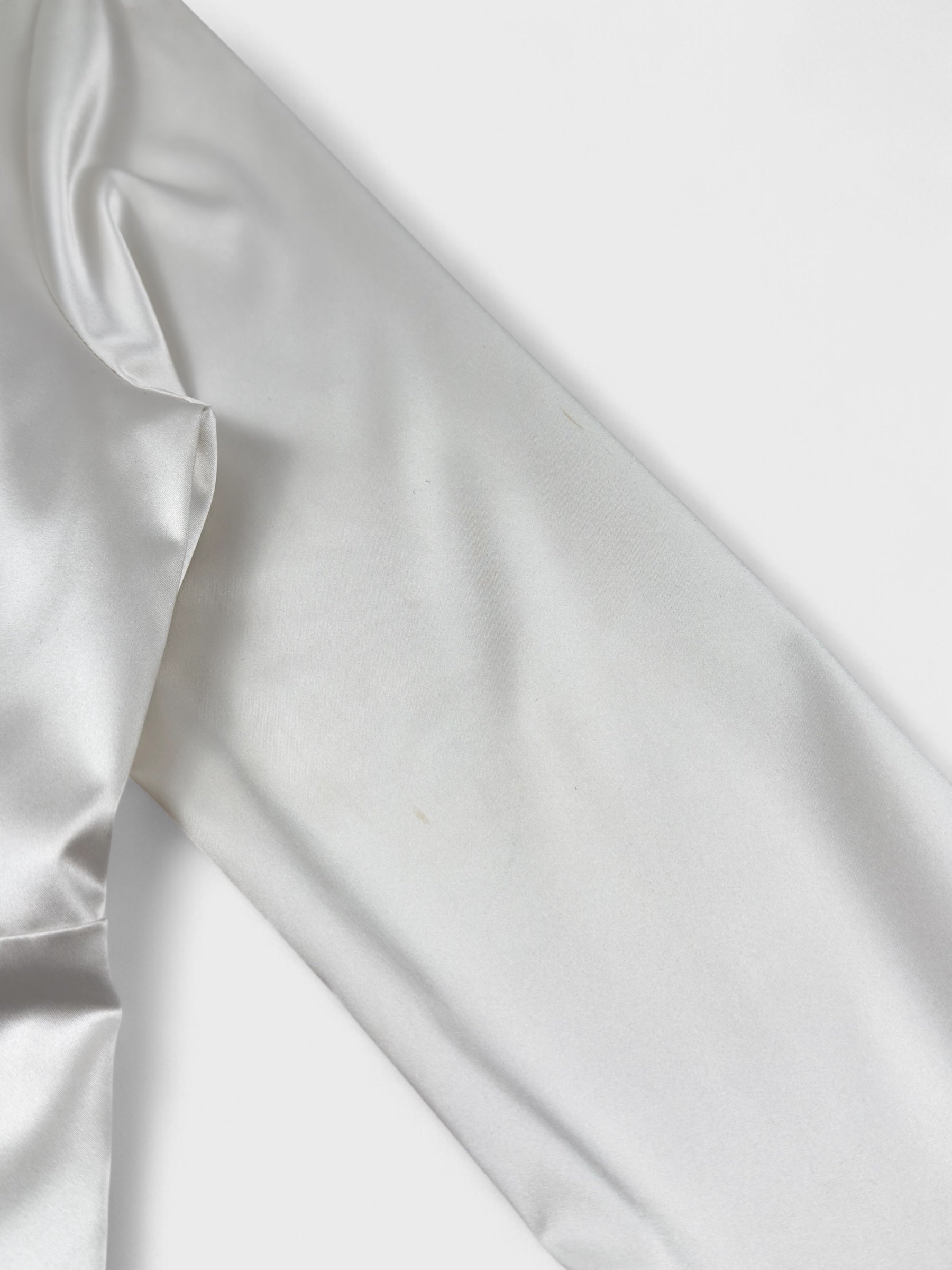 Blumarine 2000s White Satin Corset Shirt - Relova Archiva