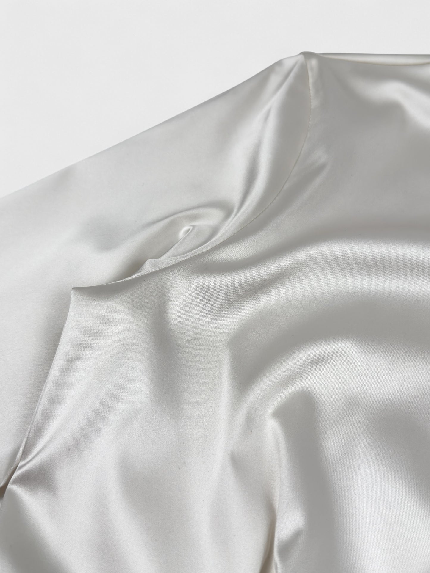 Blumarine 2000s White Satin Corset Shirt - Relova Archiva