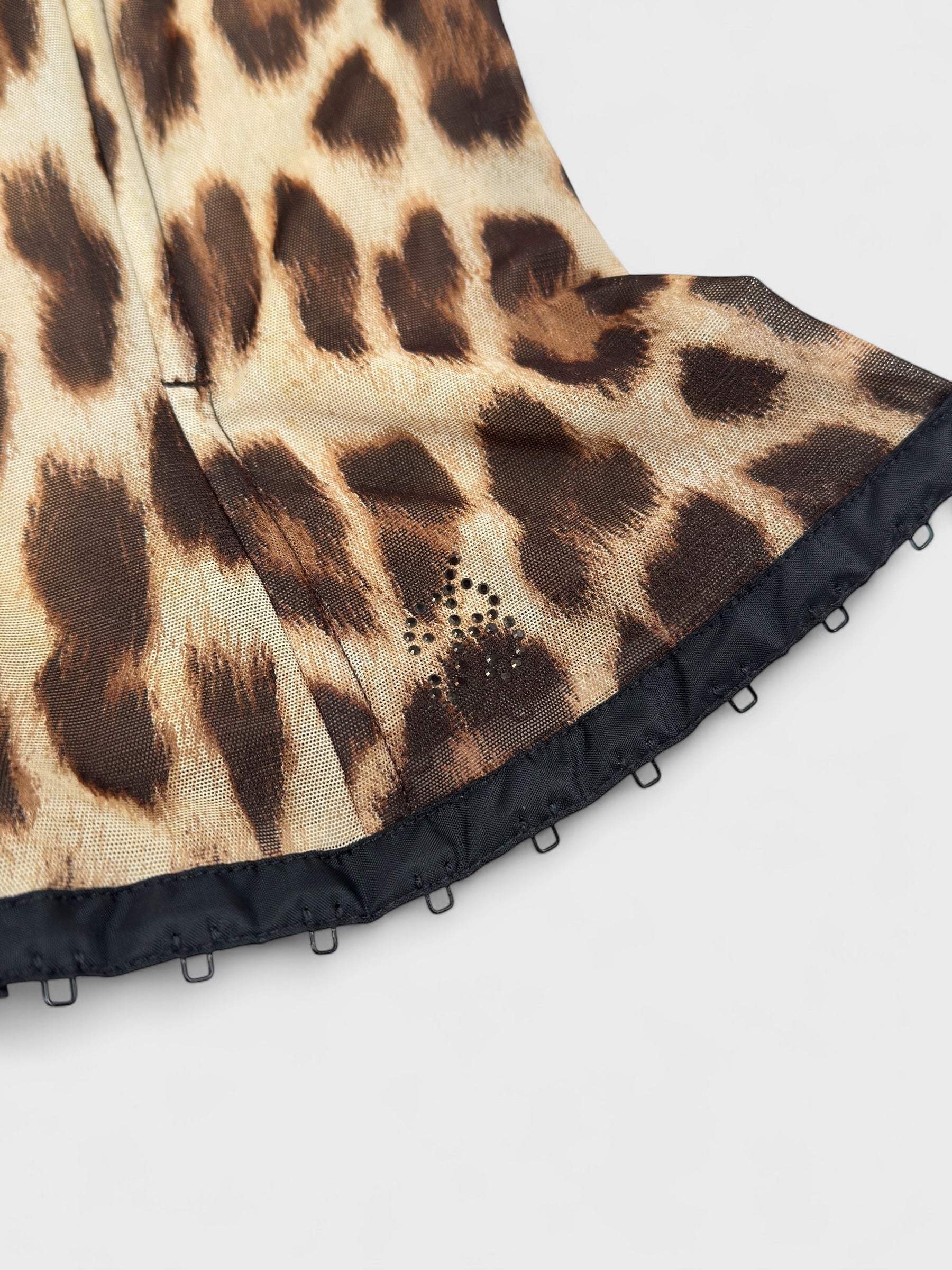 Blumarine Beachwear SS 2003 Leopard Mesh Corset - Relova Archiva