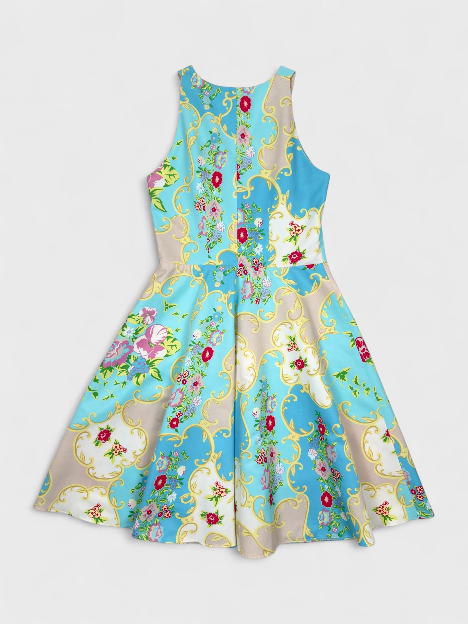 Blumarine SS 2001 Baroque Floral Pattern Midi Dress - Relova Archiva