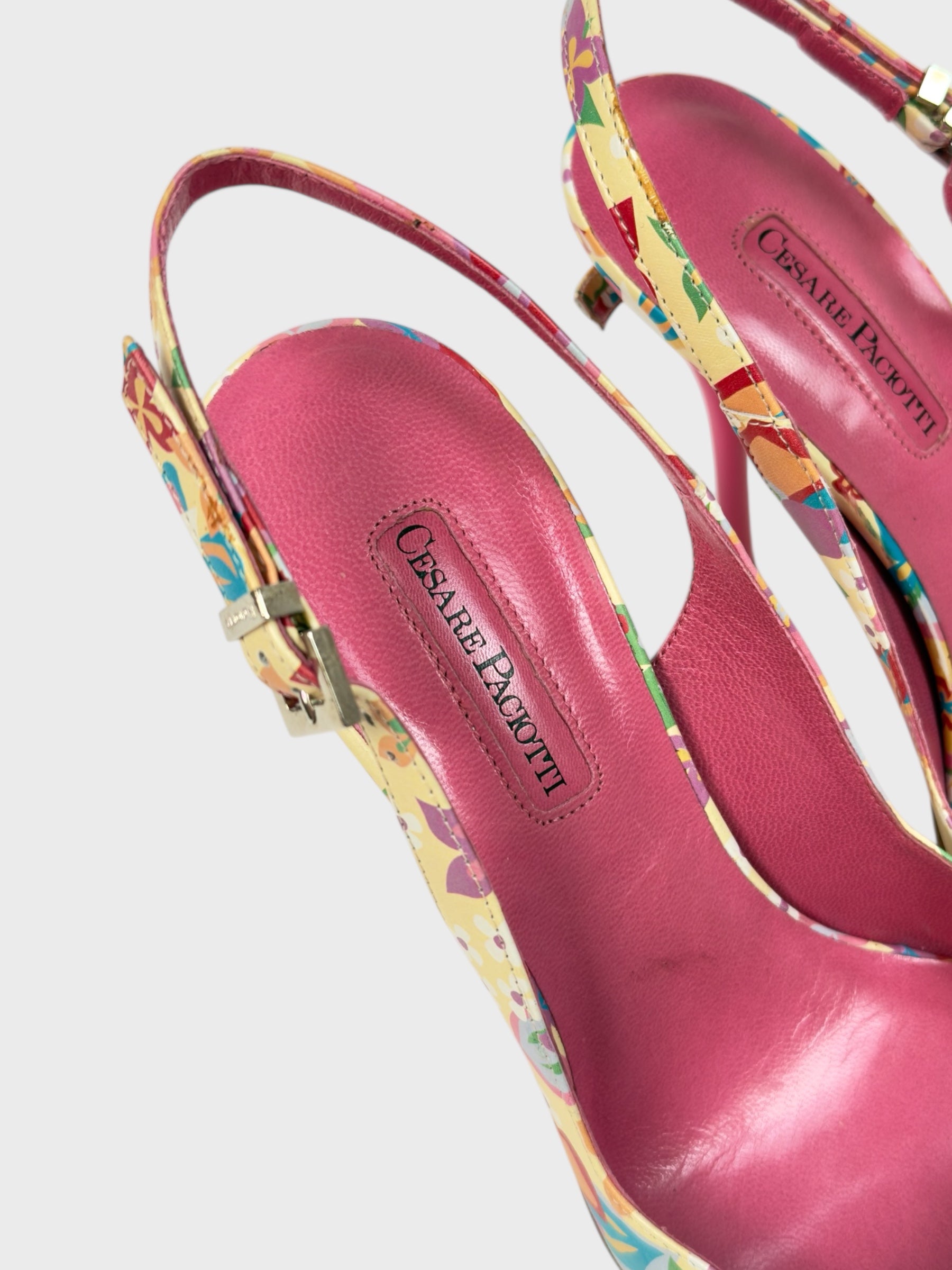 Cesare Paciotti Early 2000s Multicolor Décolleté Heels - Relova Archiva