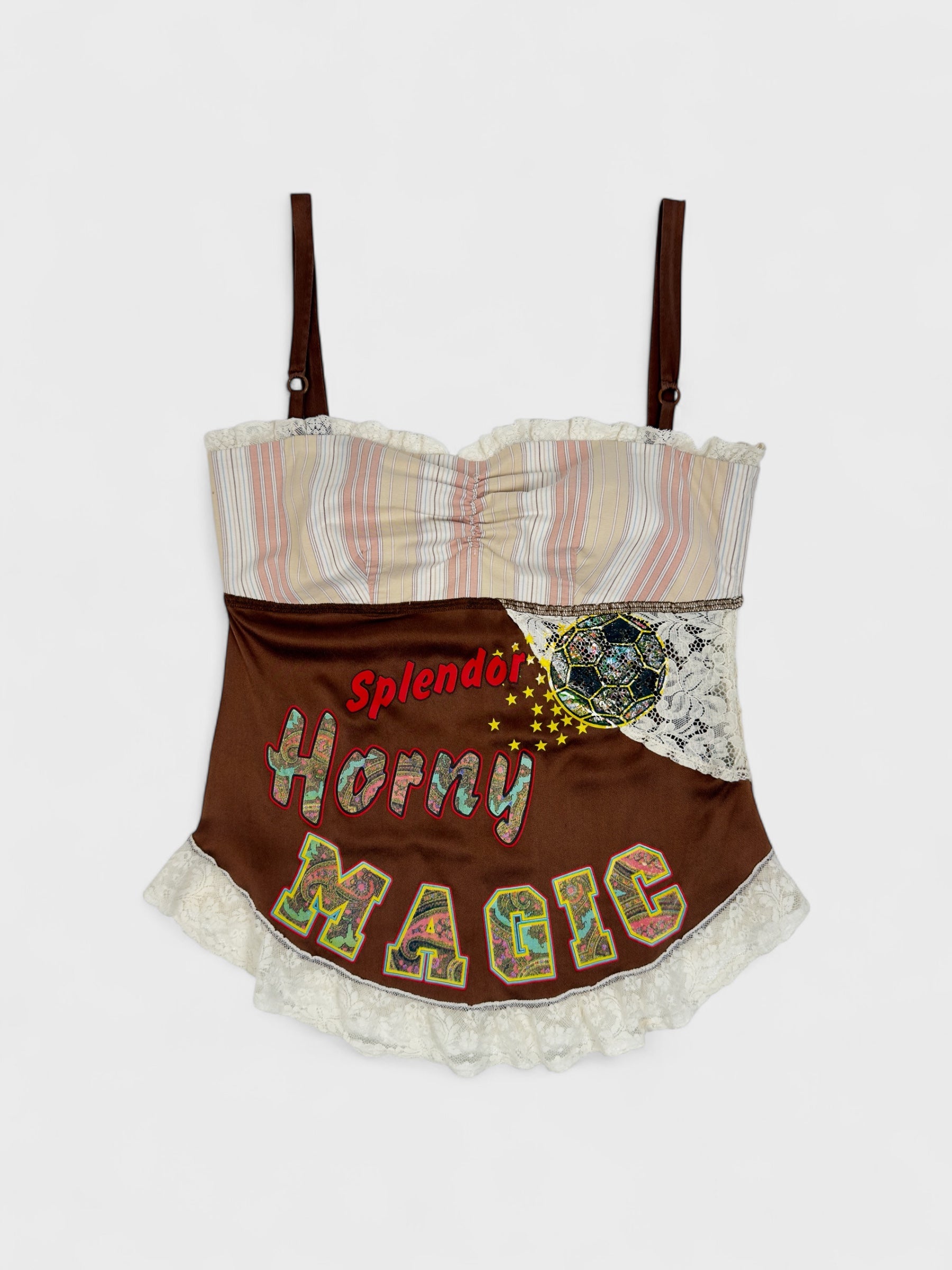 D&G by Dolce&Gabbana Early 2000s Horny Magic Satin Top Bustier - Relova Archiva