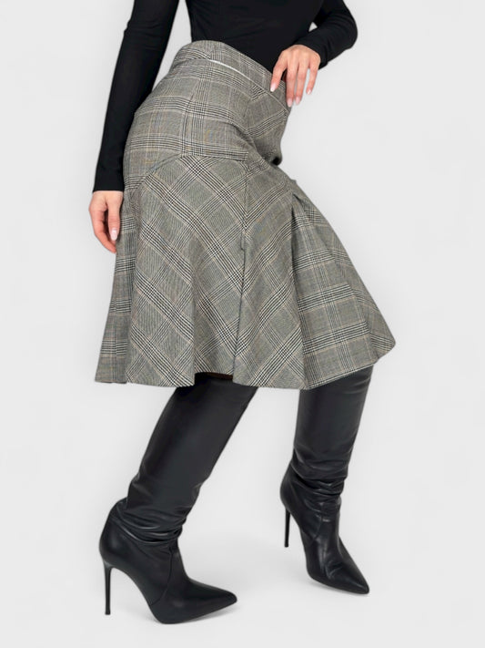 D&G by Dolce&Gabbana 2000s Tartan Wool Skirt - Relova Archiva