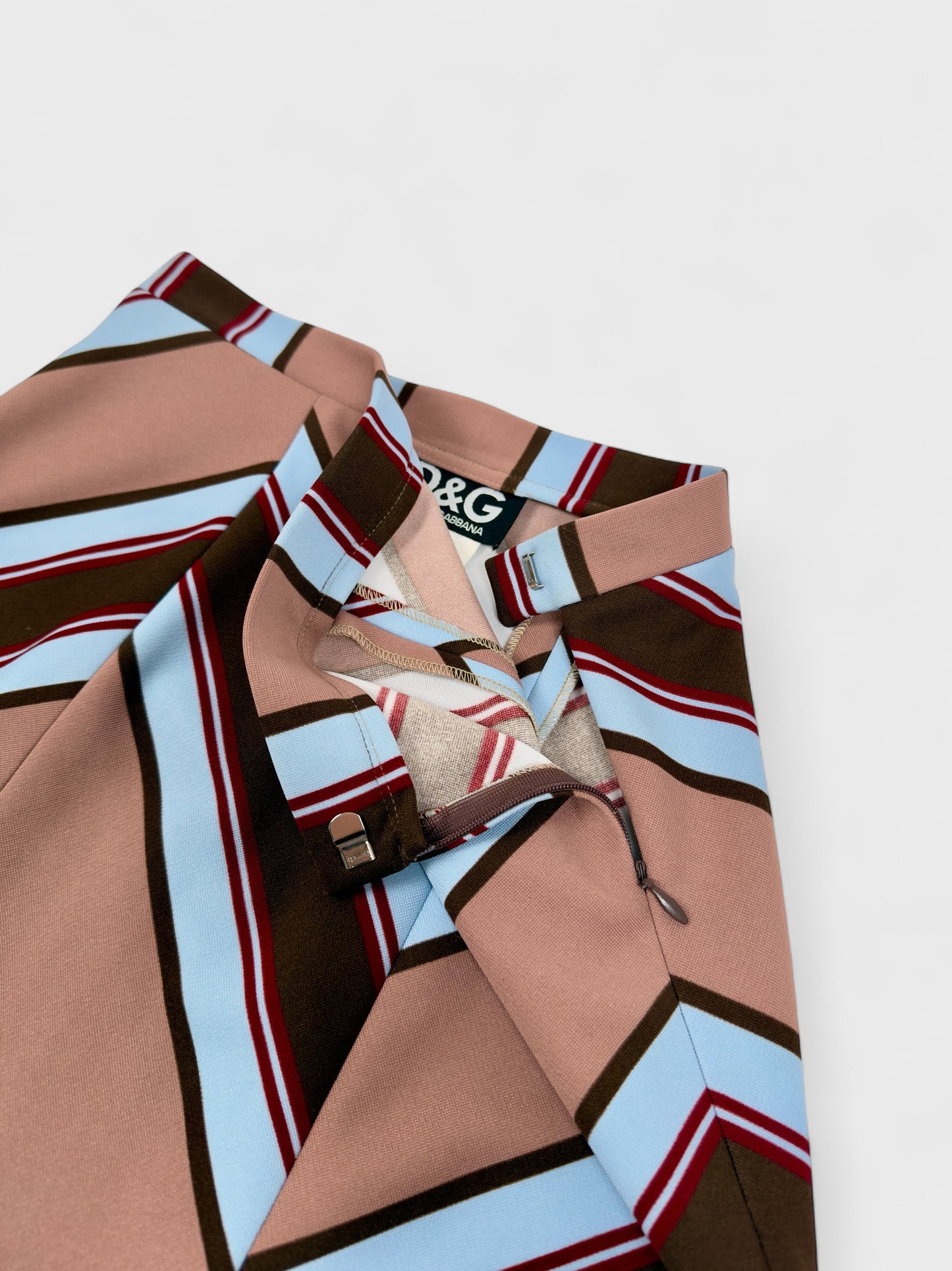 D&G by Dolce&Gabbana SS 1997 Geometric Pattern Pencil Skirt - Relova Archiva