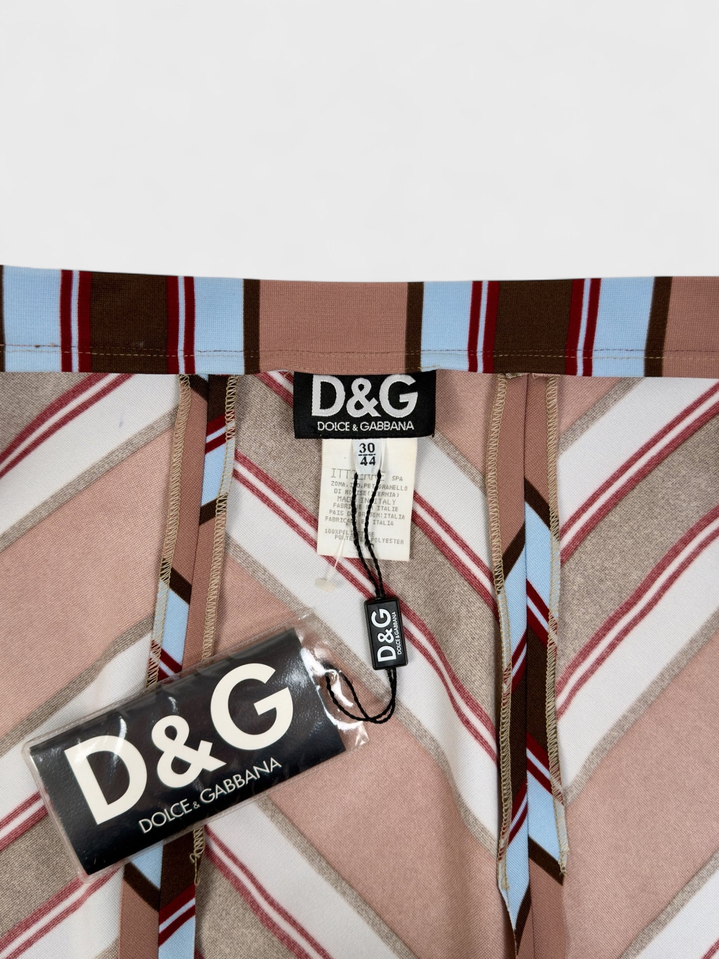 D&G by Dolce&Gabbana SS 1997 Geometric Pattern Pencil Skirt - Relova Archiva