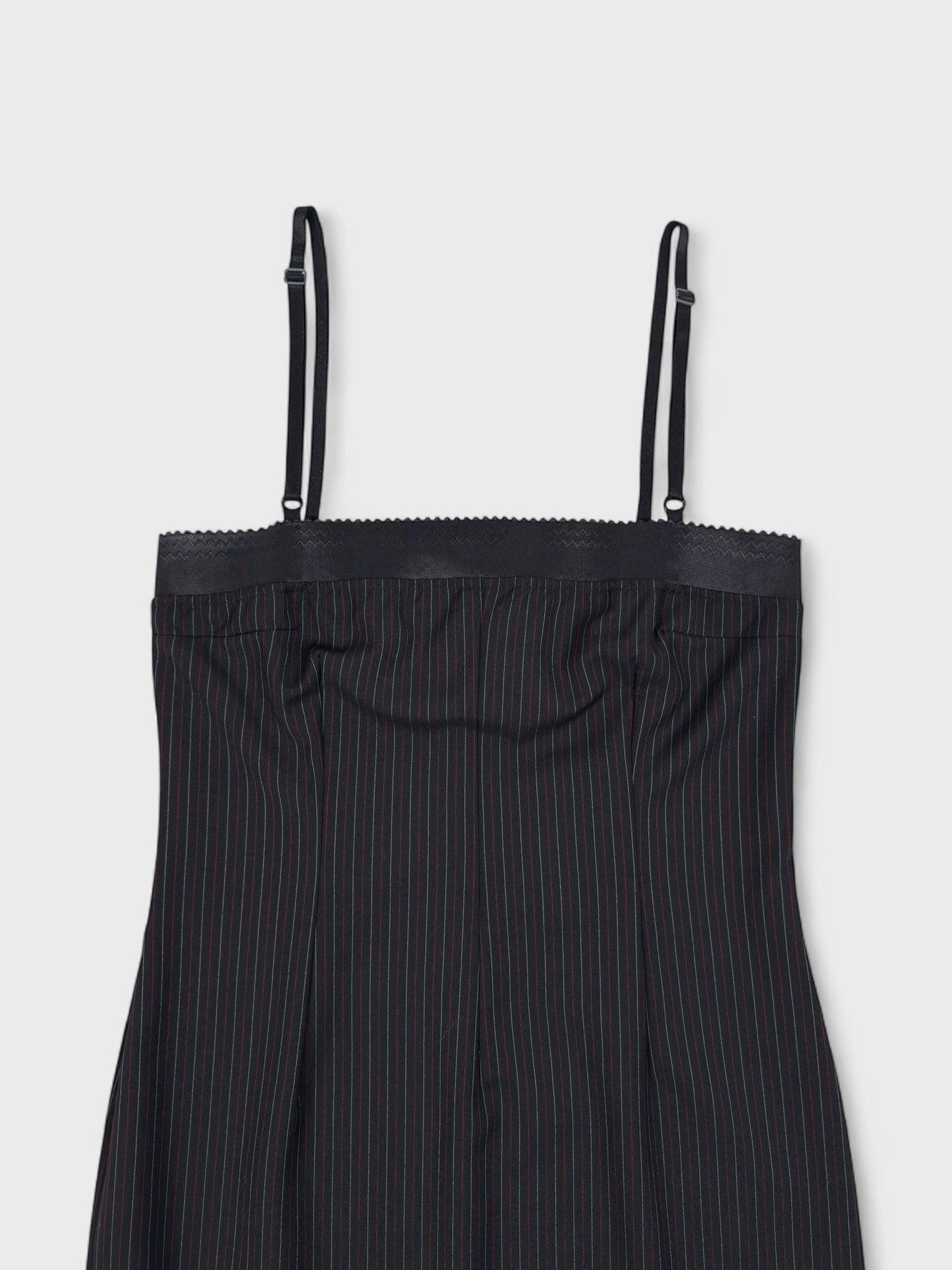 D&G by Dolce&Gabbana SS 1999 Pinstripe Wool Midi Dress - Relova Archiva