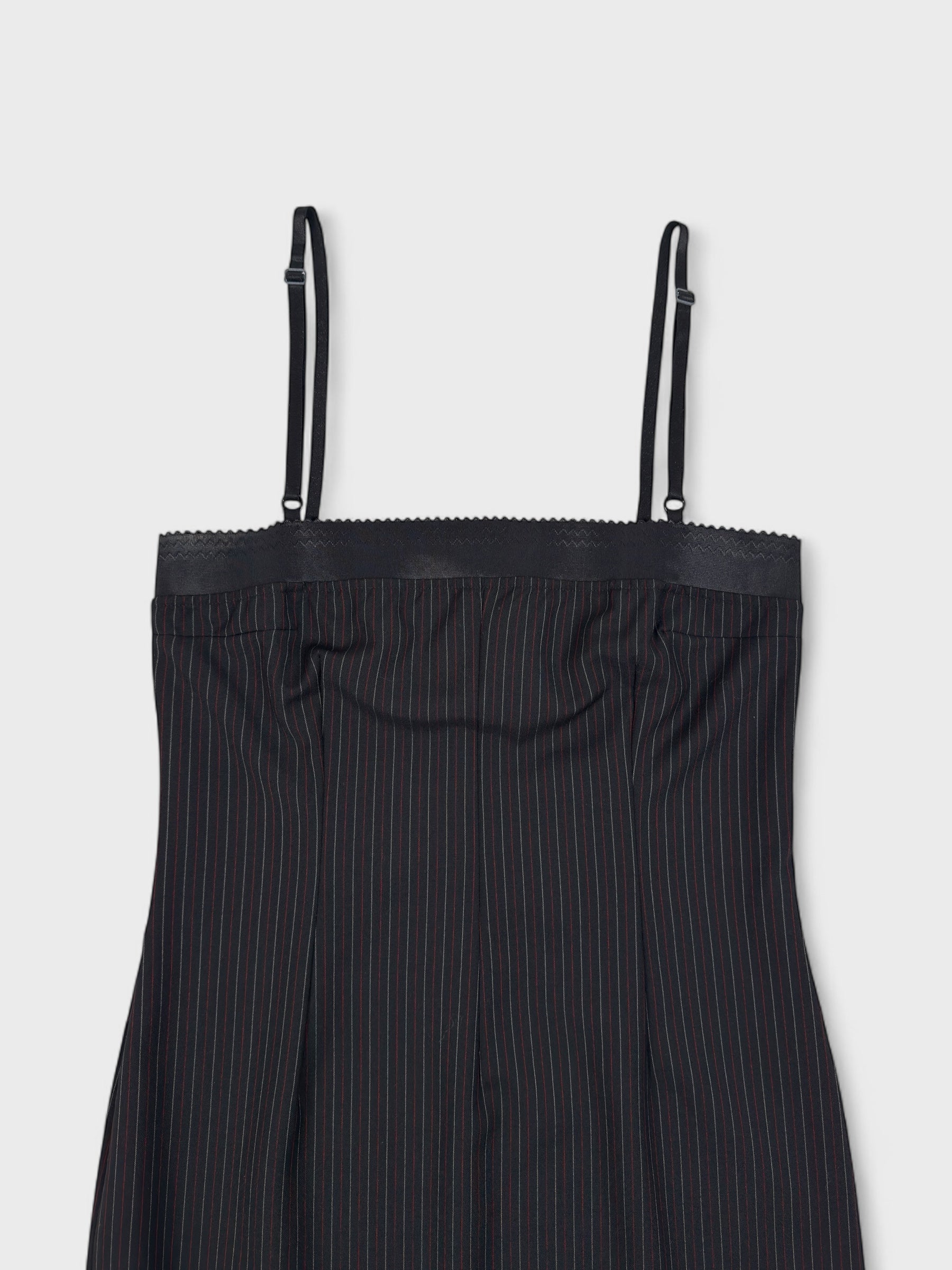 D&G by Dolce&Gabbana SS 1999 Pinstripe Wool Midi Dress - Relova Archiva