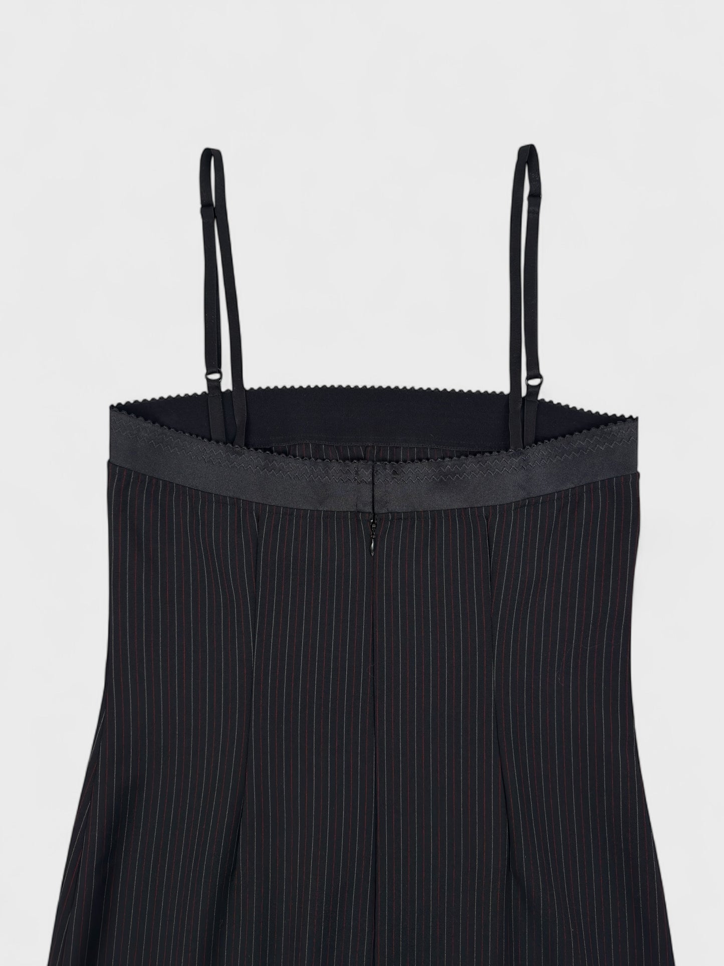 D&G by Dolce&Gabbana SS 1999 Pinstripe Wool Midi Dress - Relova Archiva