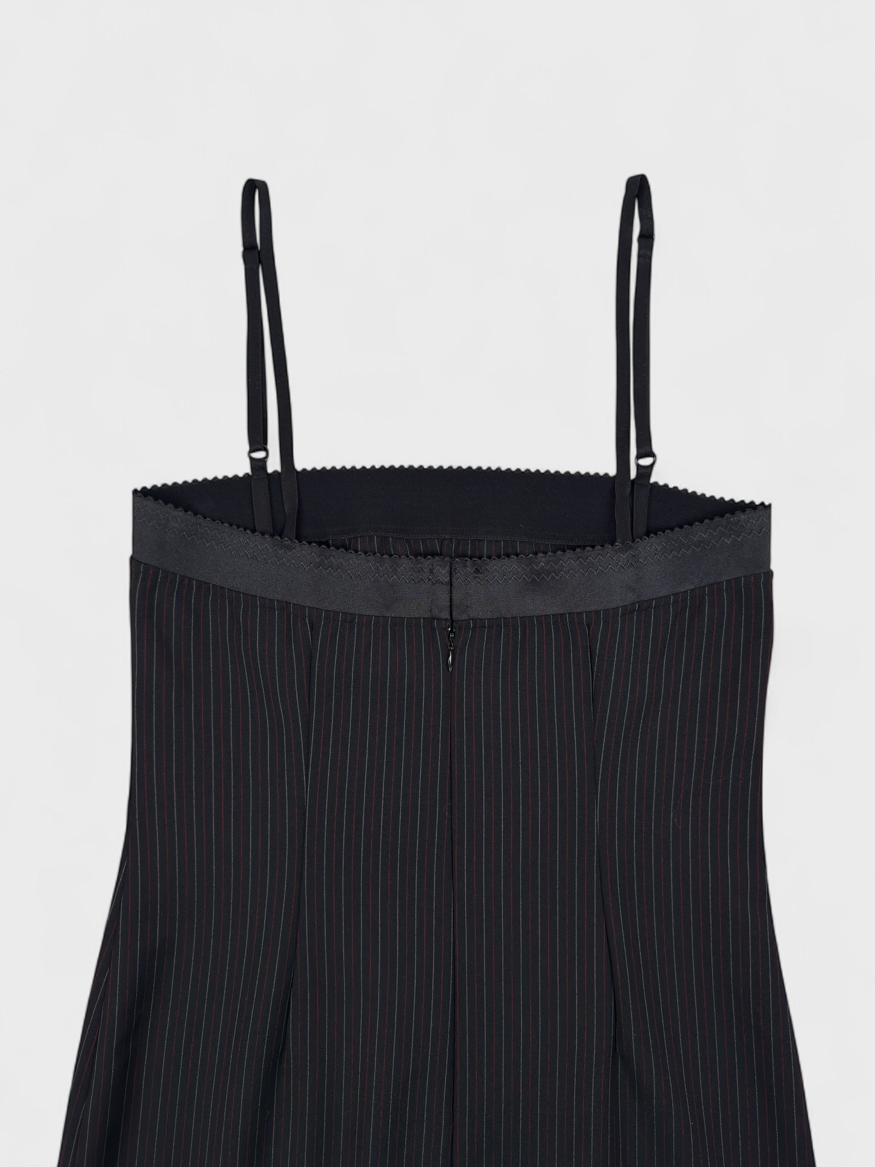 D&G by Dolce&Gabbana SS 1999 Pinstripe Wool Midi Dress - Relova Archiva