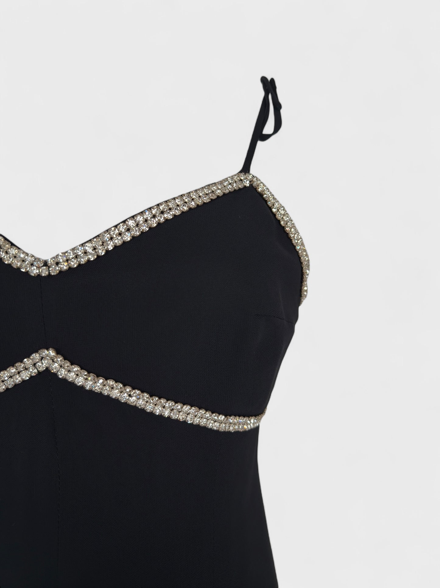 Dolce&Gabbana SS 1995 black rhinestones dress