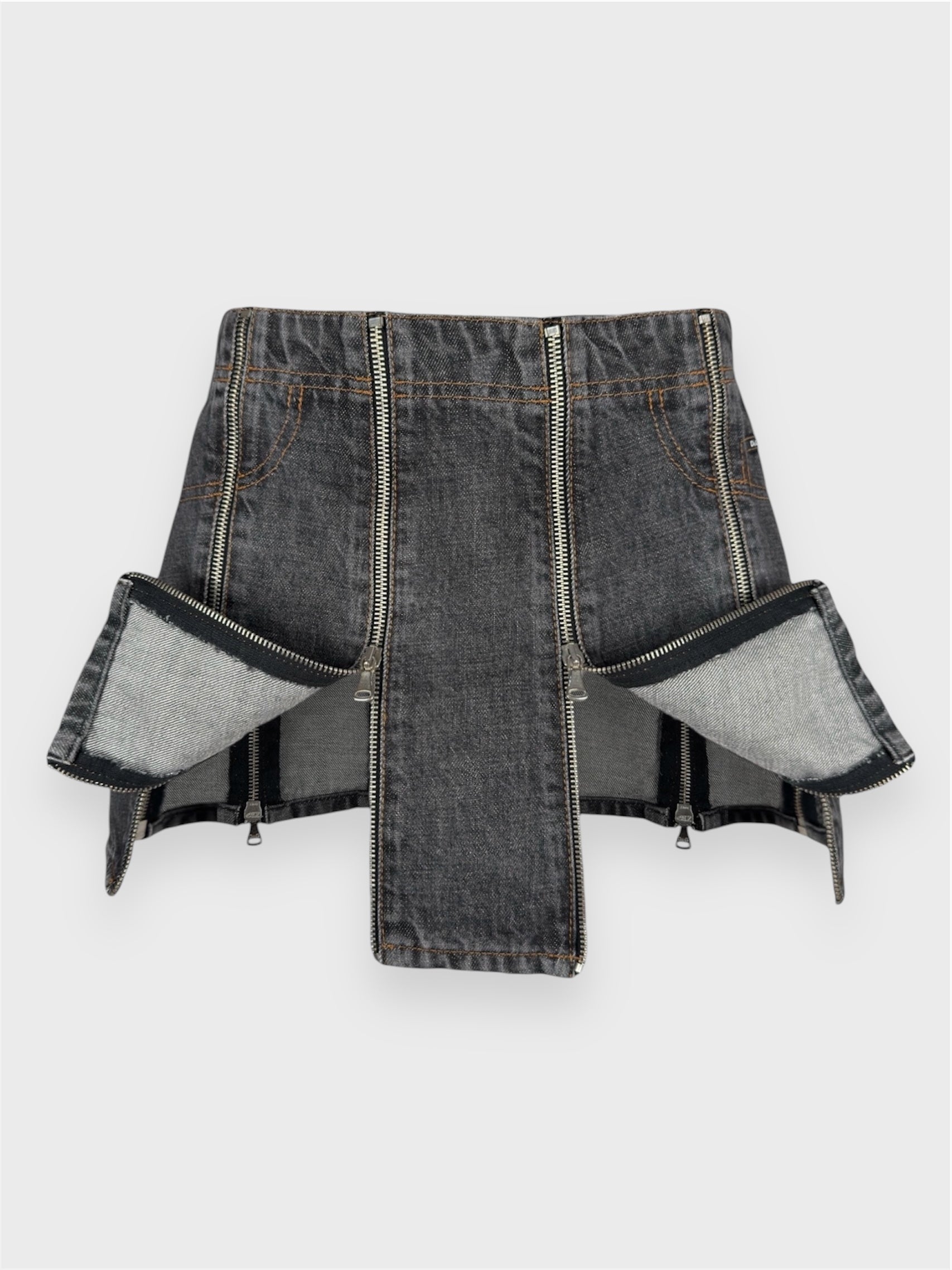 D&G by Dolce&Gabbana FW 2003 Zipper Skirt - Relova Archiva