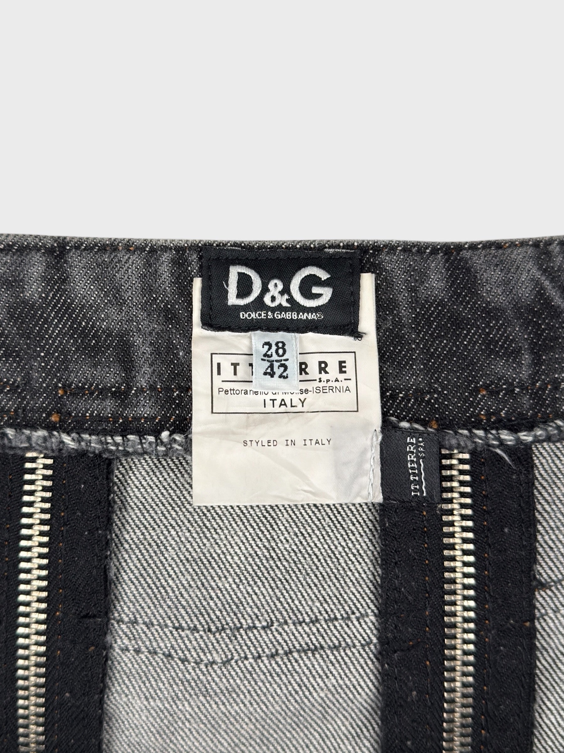 D&G by Dolce&Gabbana FW 2003 Zipper Skirt - Relova Archiva