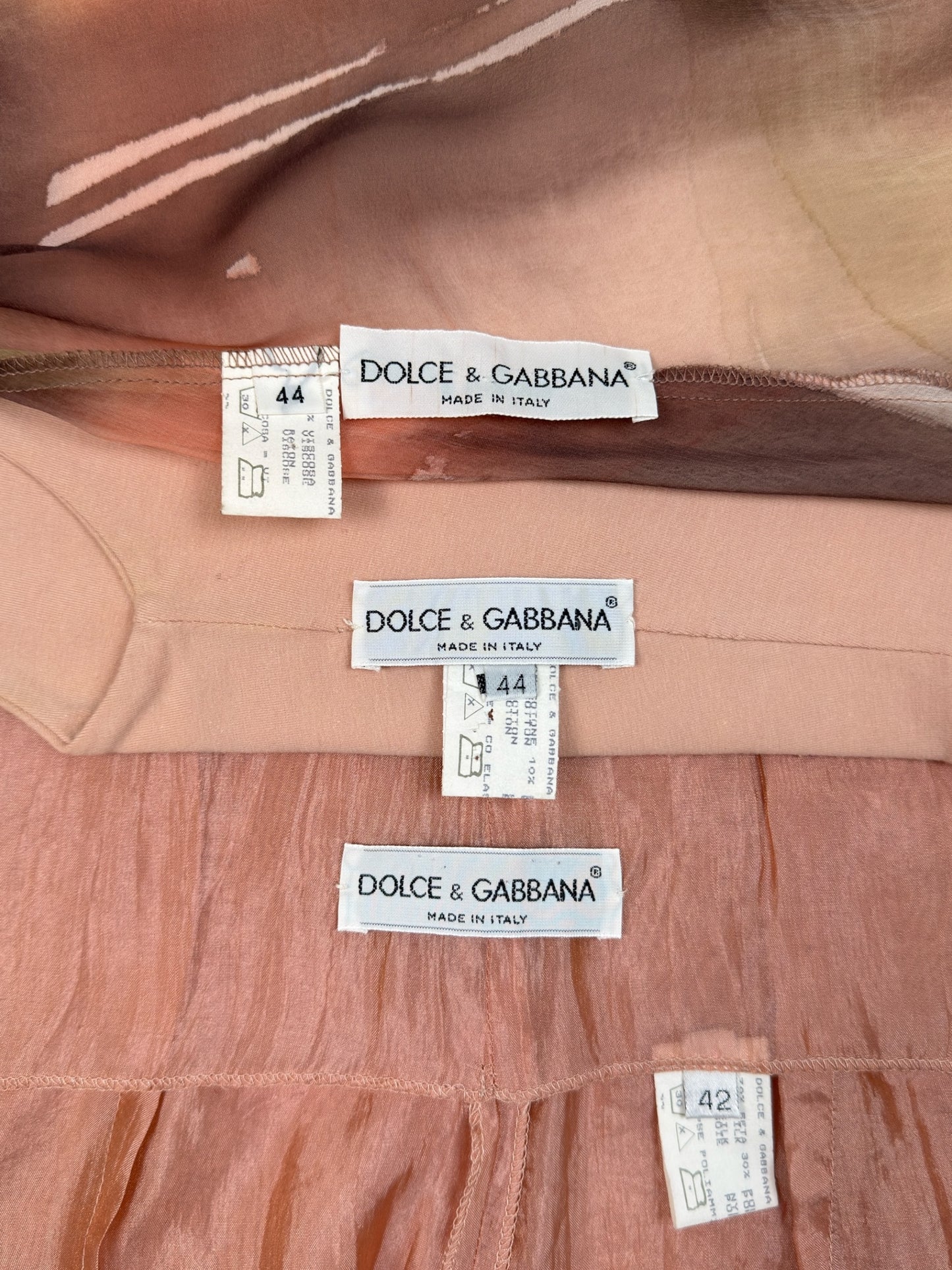 Dolce&Gabbana SS 1991 Peach Pink Matching Set - Relova Archiva