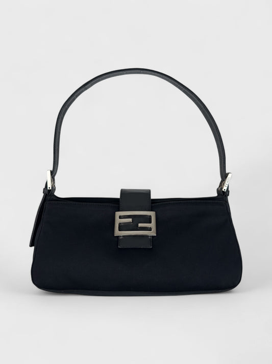 Fendi Baguette 2000s Black Neoprene - Relova Archiva
