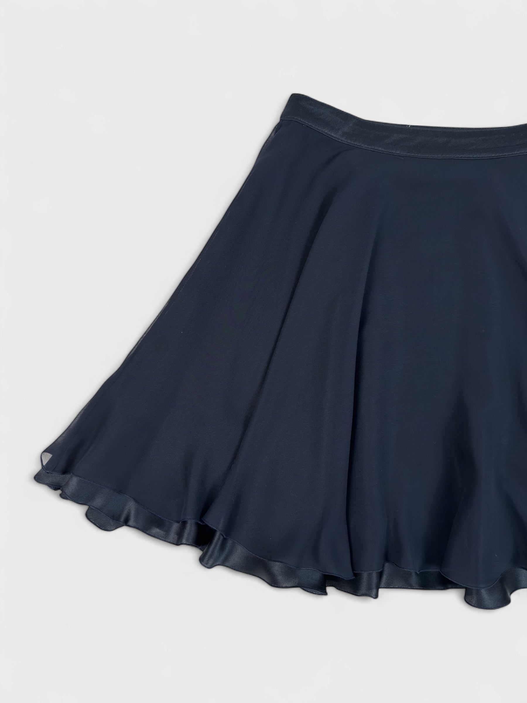 Gianni Versace SS 1995 Navy Blue Silk Skirt - Relova Archiva