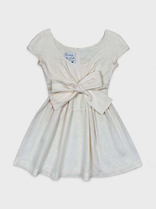 Moschino Cheap And Chic 1990s Linen Bow Dress - Relova Archiva