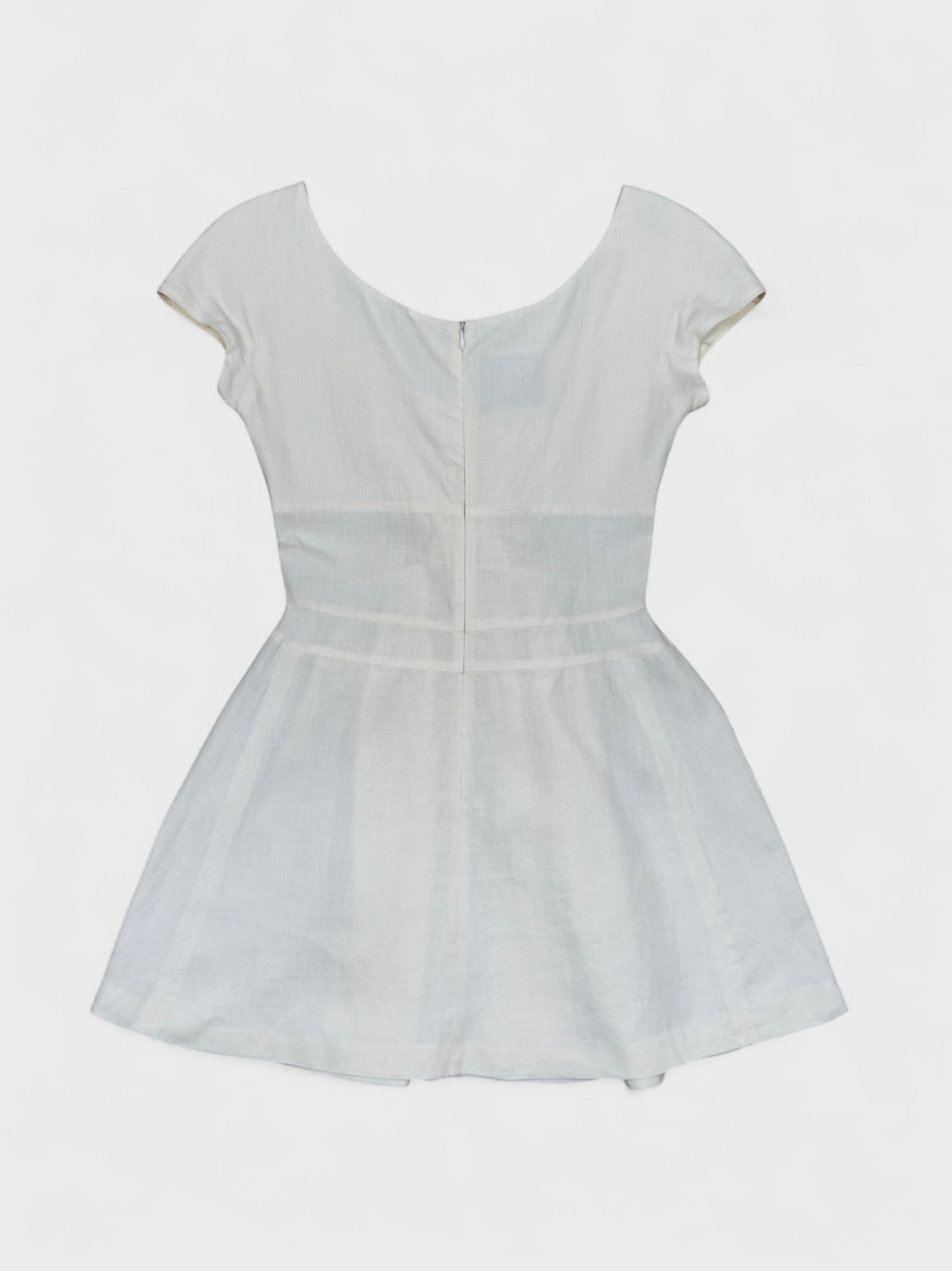 Moschino Cheap And Chic 1990s Linen Bow Dress - Relova Archiva