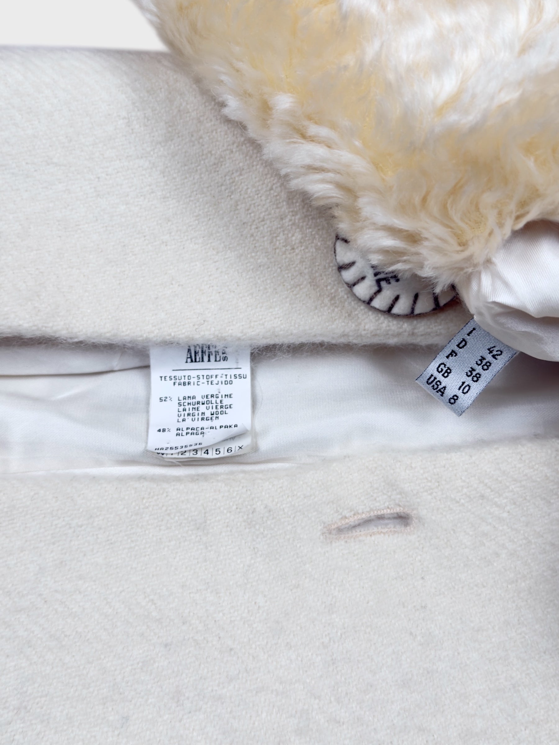 Moschino Cheap And Chic 1990s "Nature Friendly Garment" Faux Fur Tailleur - Relova Archiva
