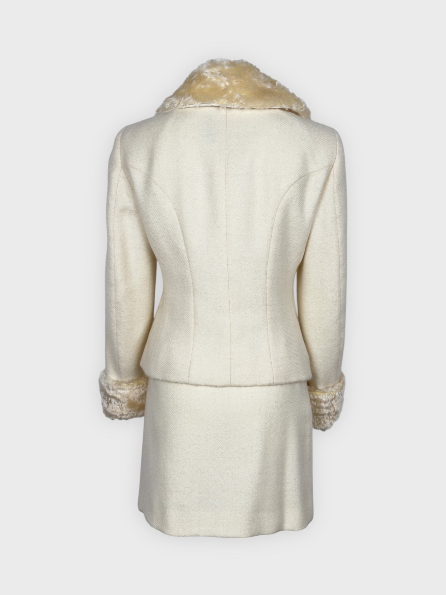 Moschino Cheap And Chic 1990s "Nature Friendly Garment" Faux Fur Tailleur - Relova Archiva