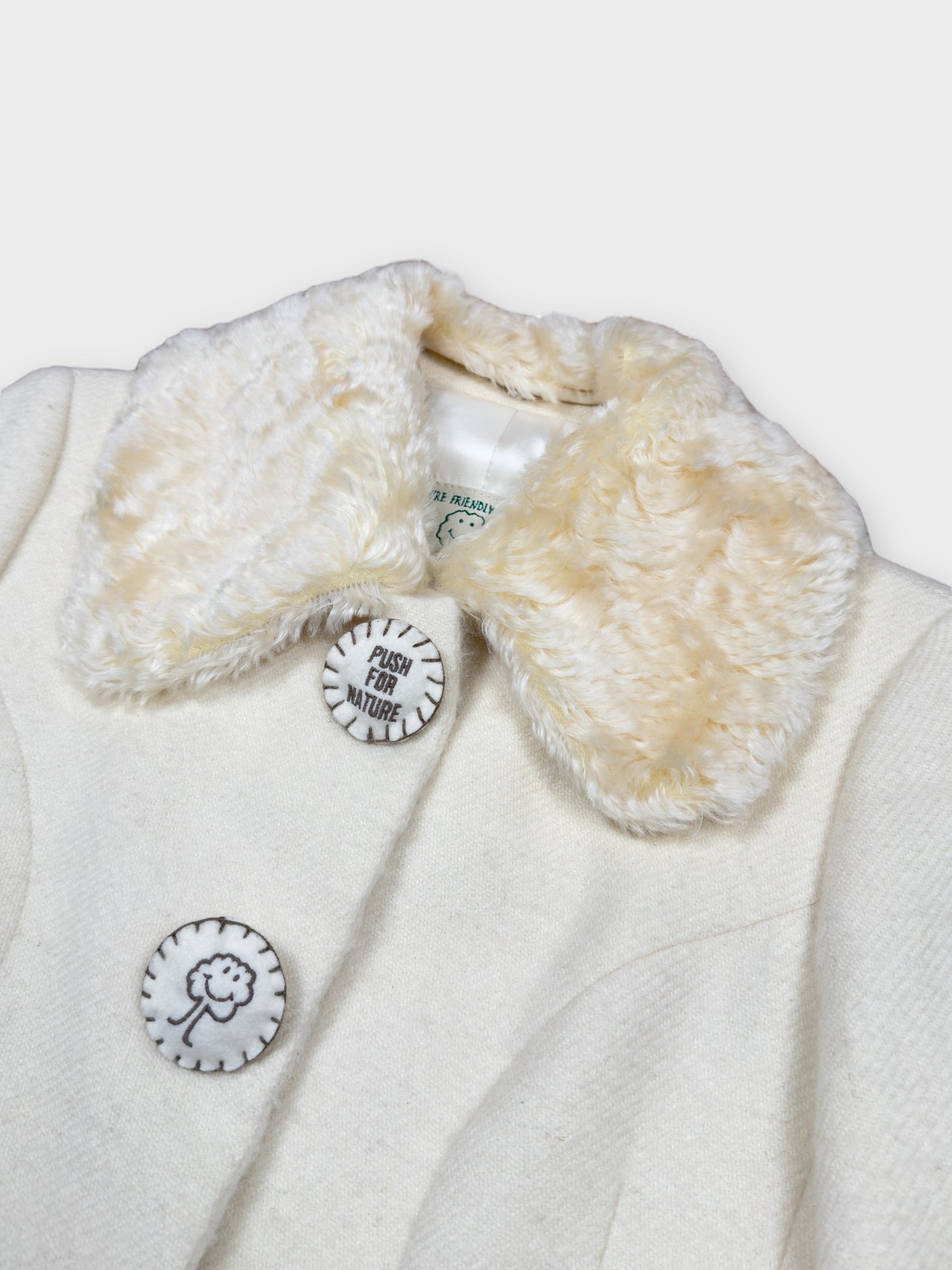 Moschino Cheap And Chic 1990s "Nature Friendly Garment" Faux Fur Tailleur - Relova Archiva