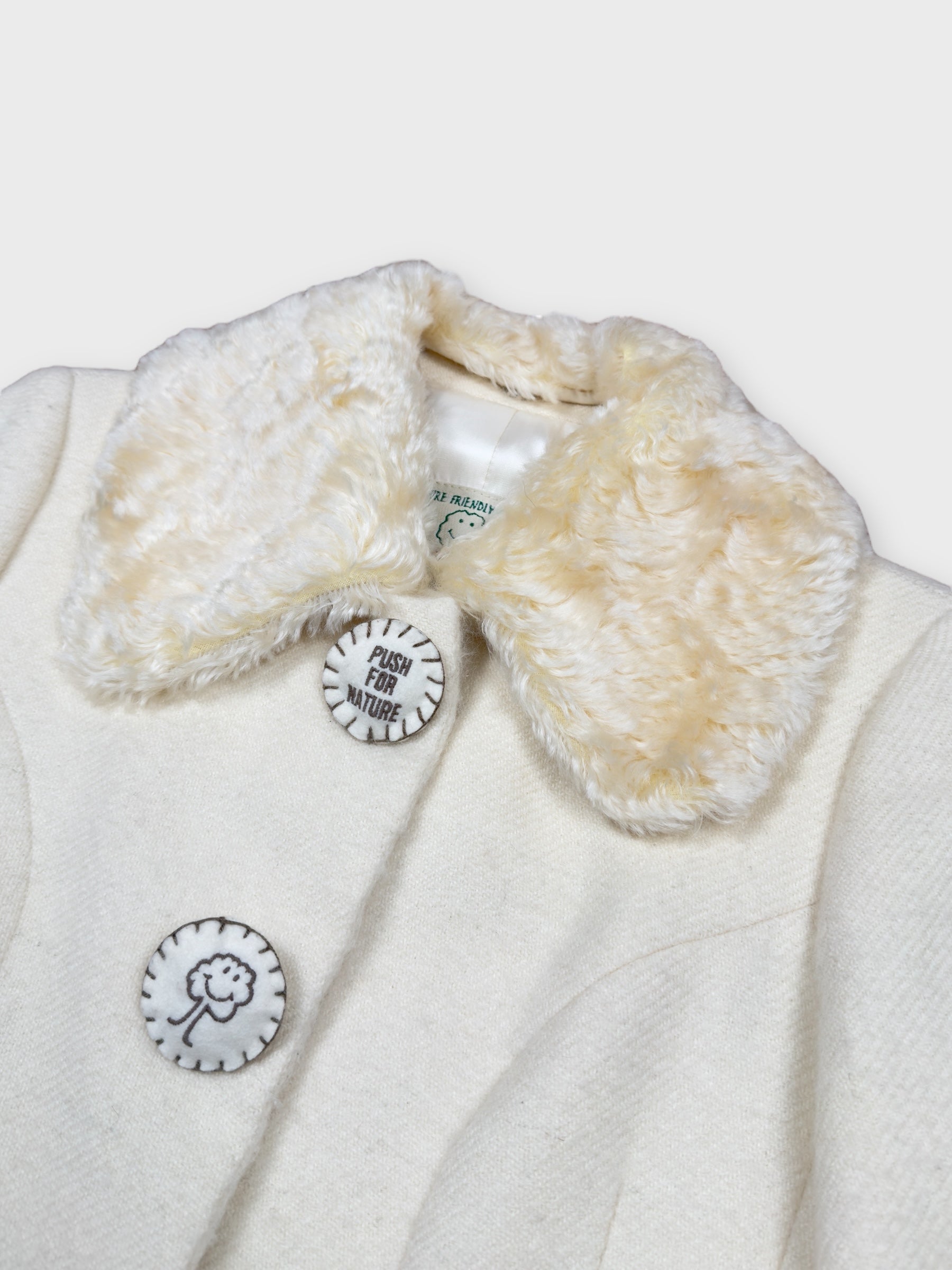 Moschino Cheap And Chic 1990s "Nature Friendly Garment" Faux Fur Tailleur - Relova Archiva