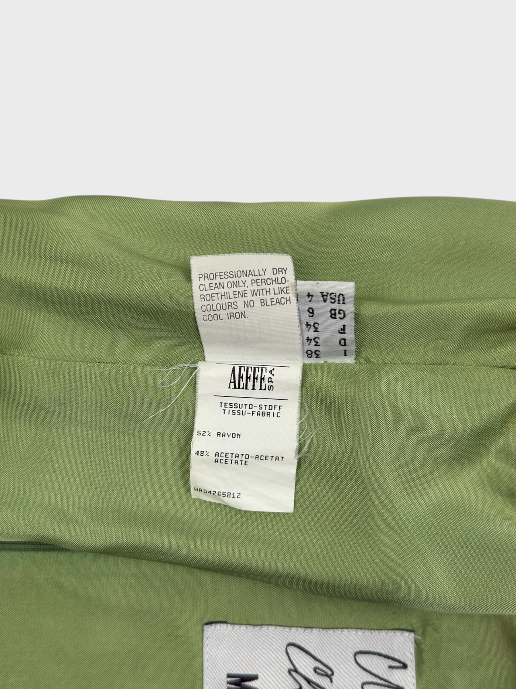 Moschino Cheap And Chic 90s Olive Green Mini Dress - Relova Archiva